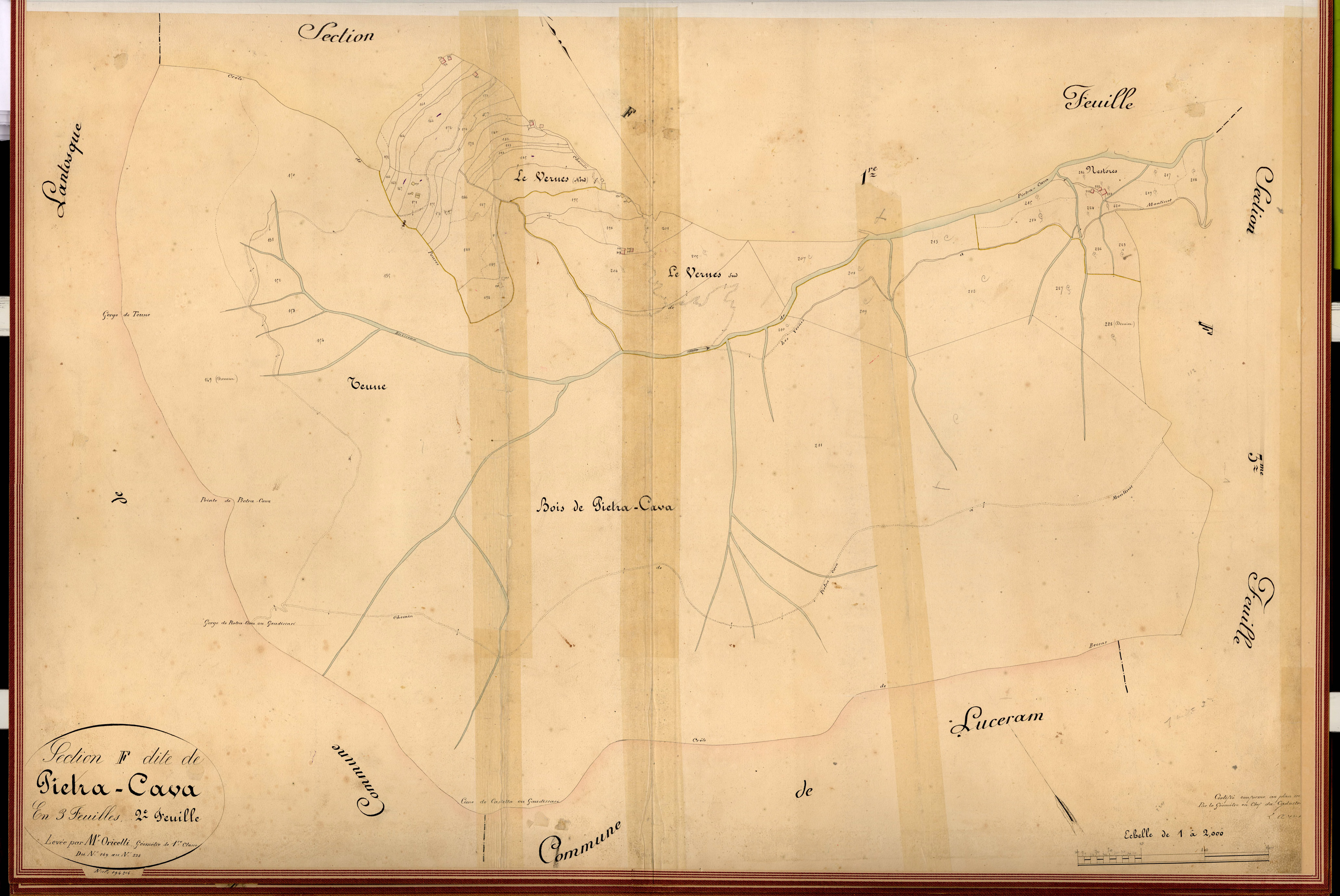 Pietra-Cava. - Plan de section, F2