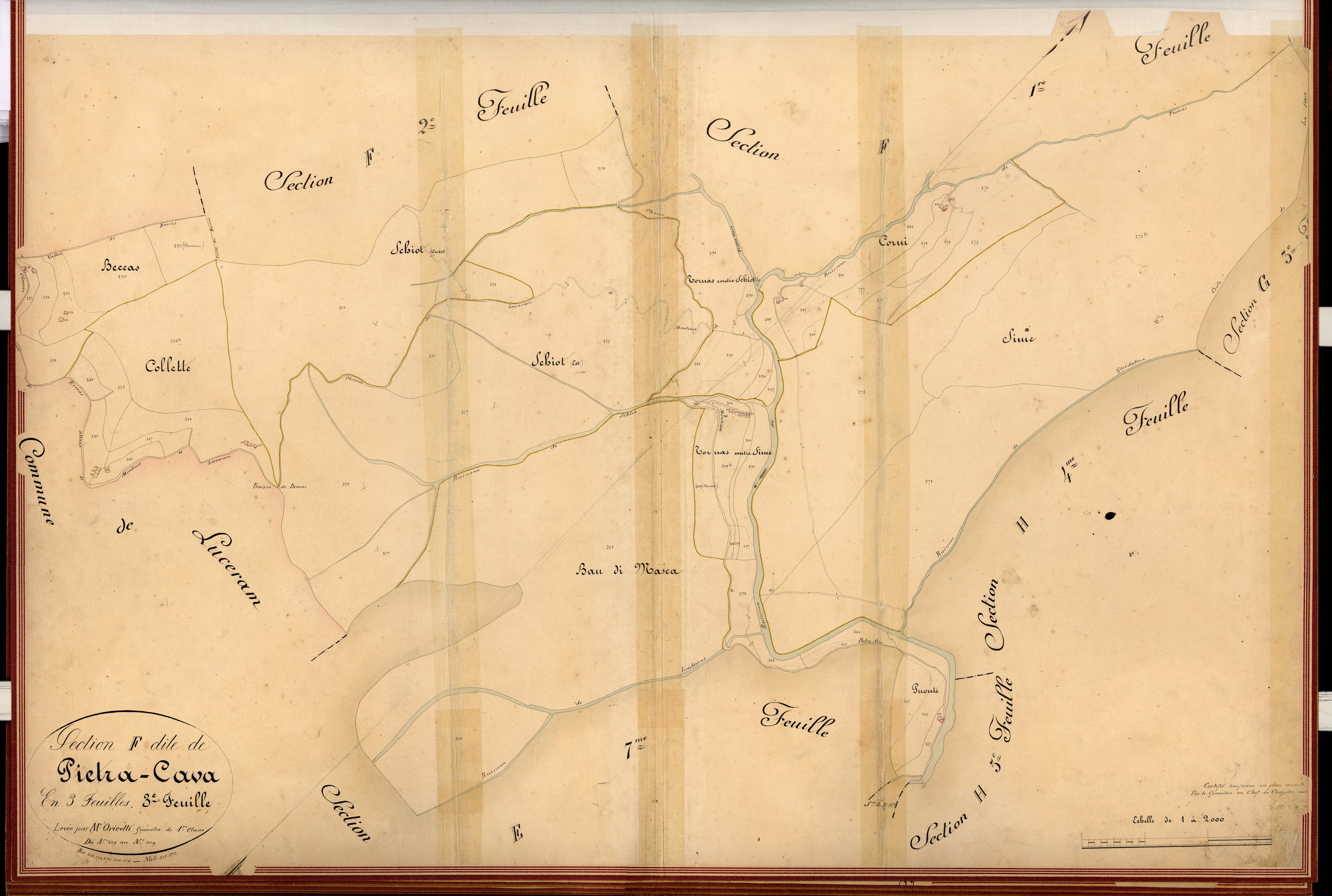 Pietra-Cava. - Plan de section, F3