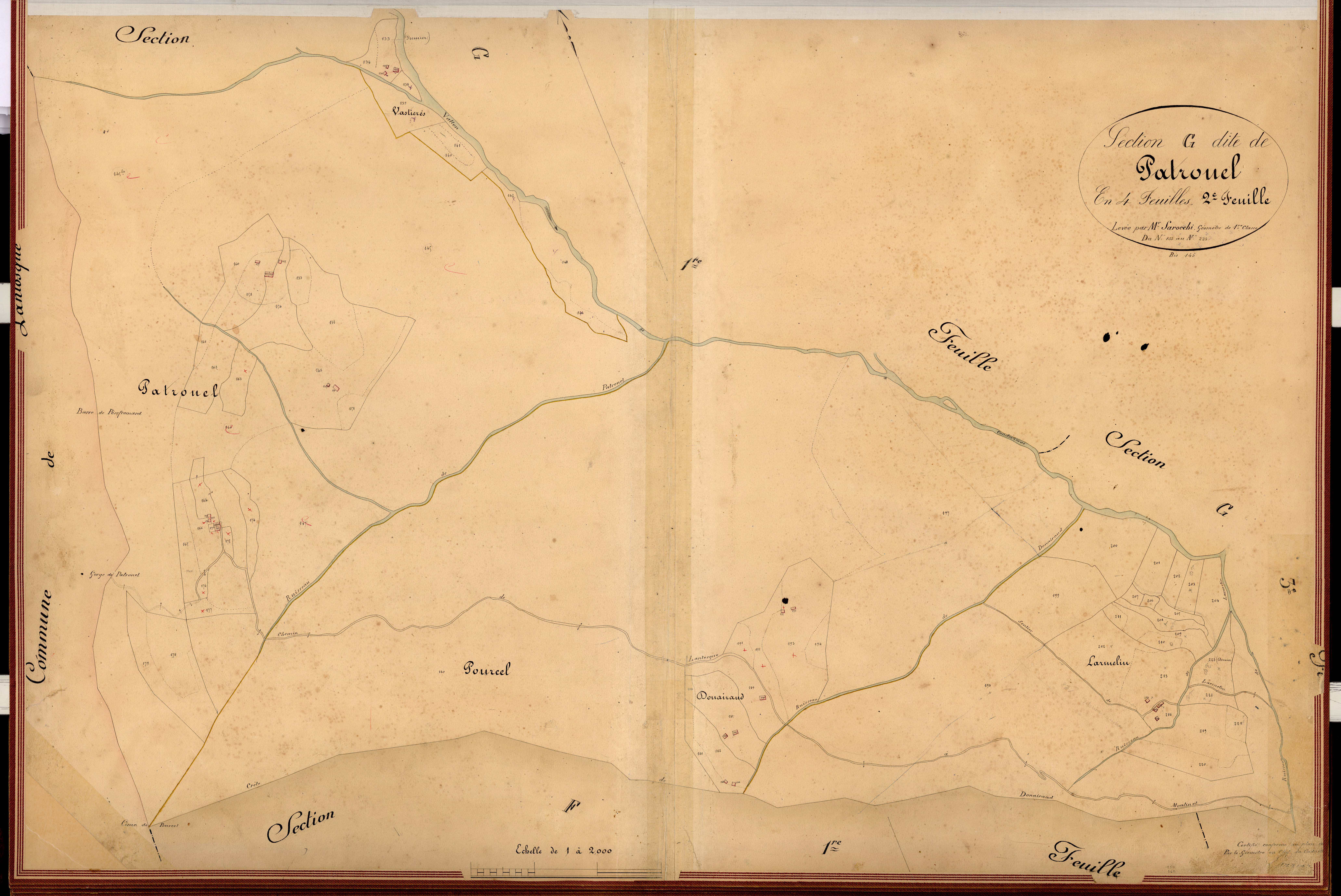 Patronel. - Plan de section, G2