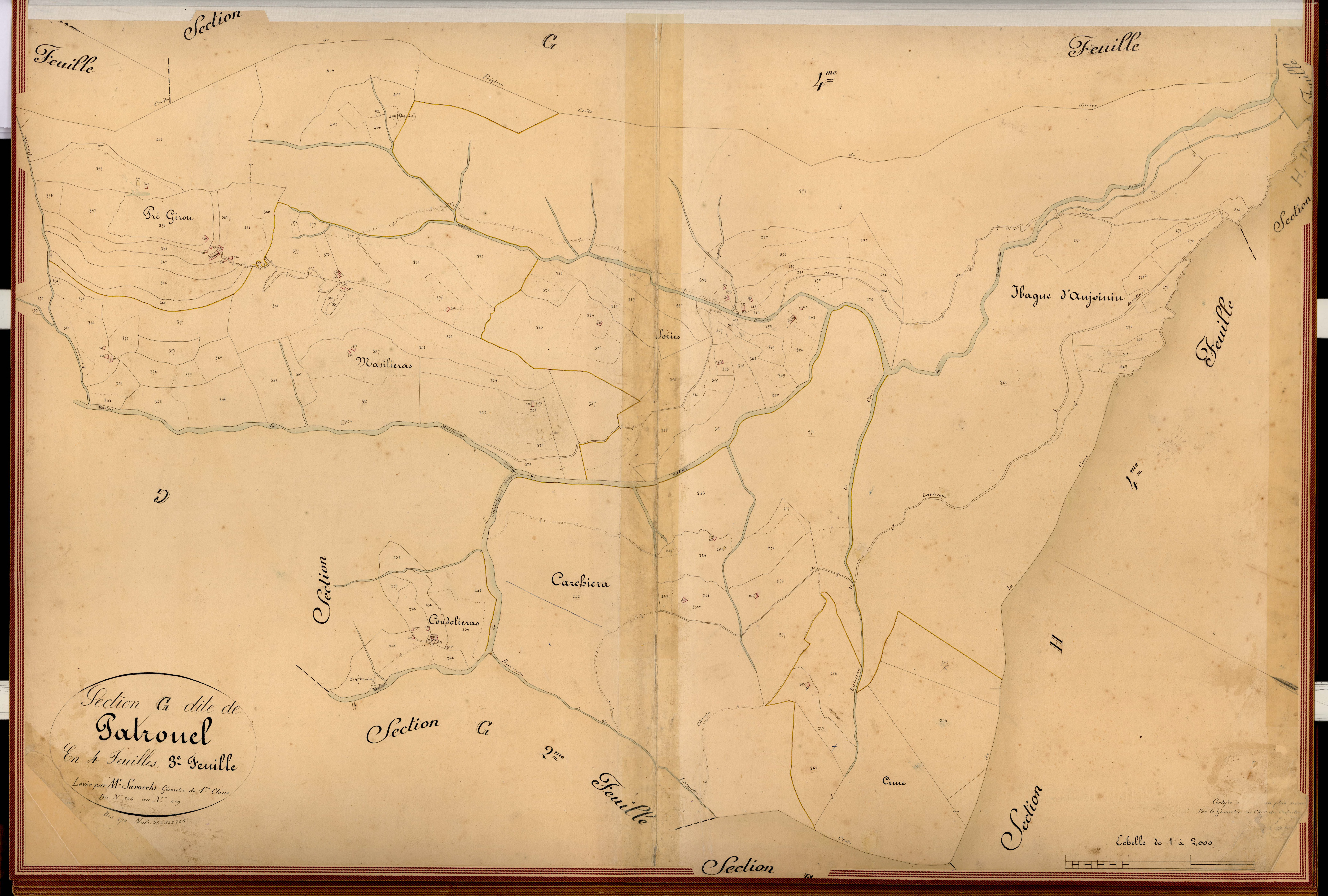 Patronel. - Plan de section, G3