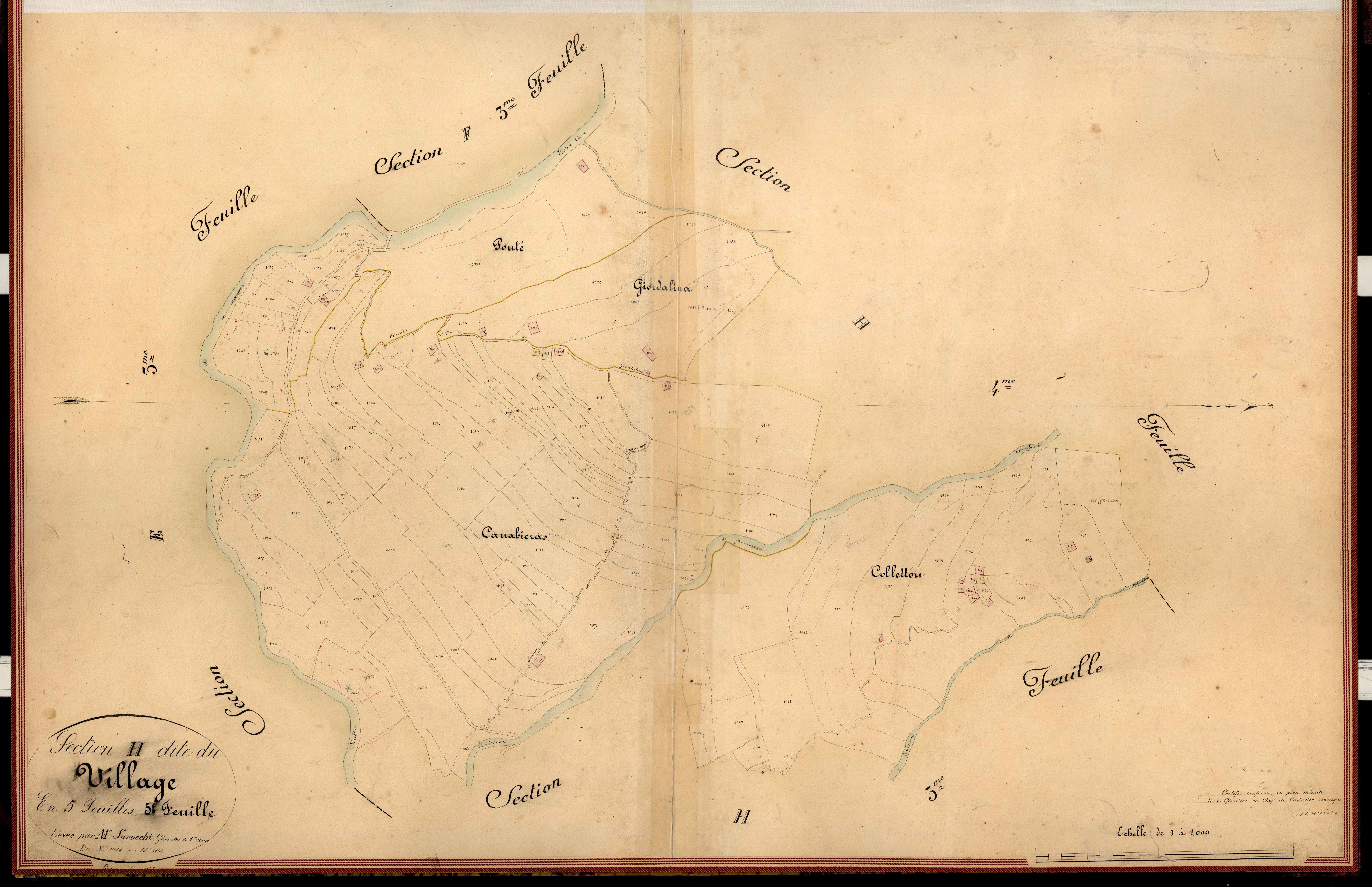 Le Village. - Plan de section, H5