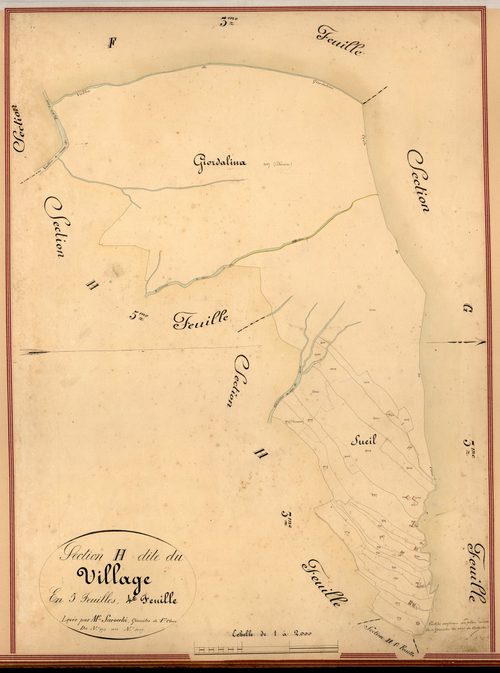 Le Village. - Plan de section, H4