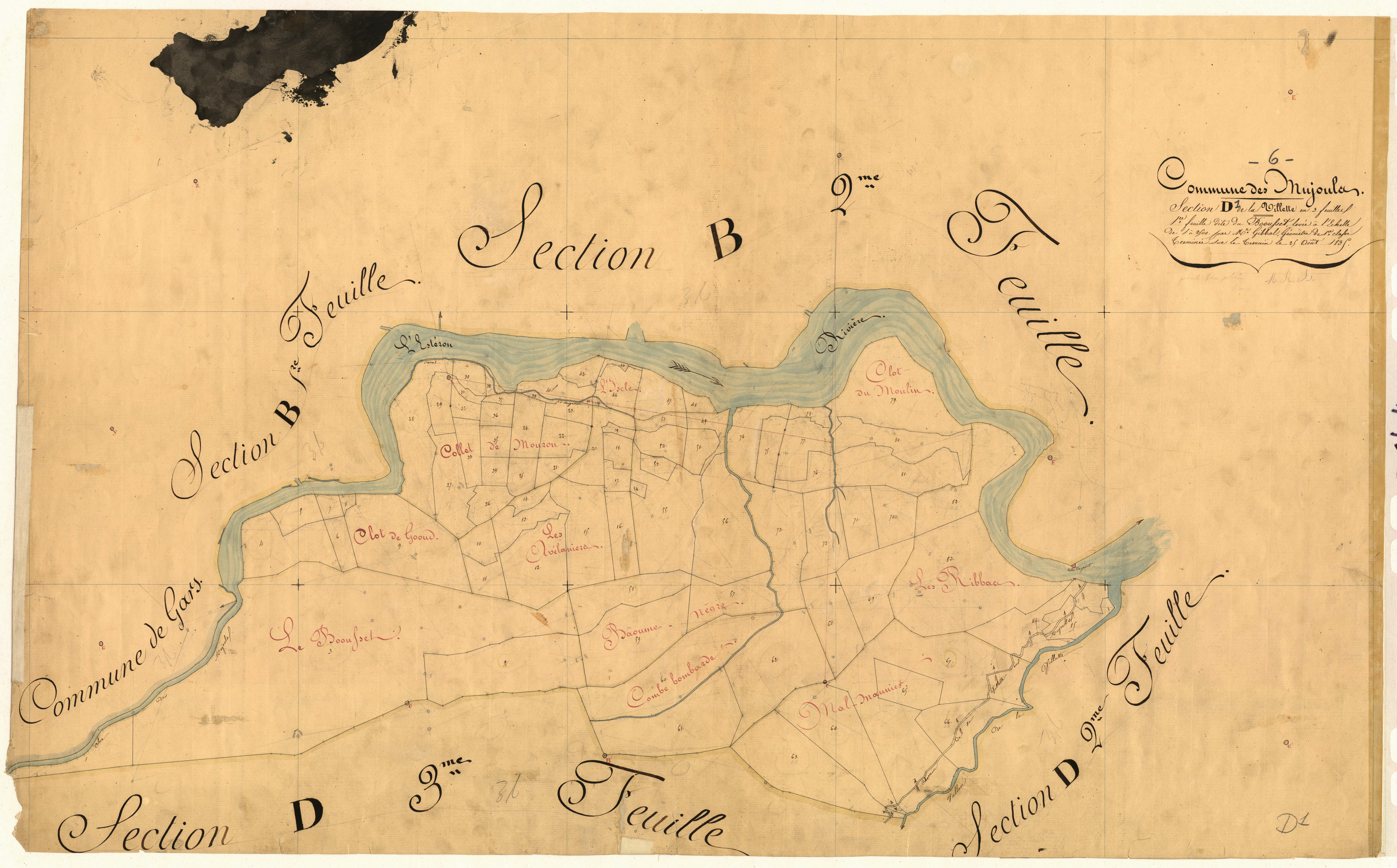 La Villette, Boousset. - Plan de section, D1