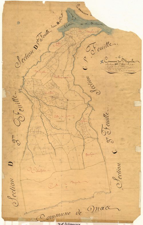 La Villette, les Collets. - Plan de section, D2