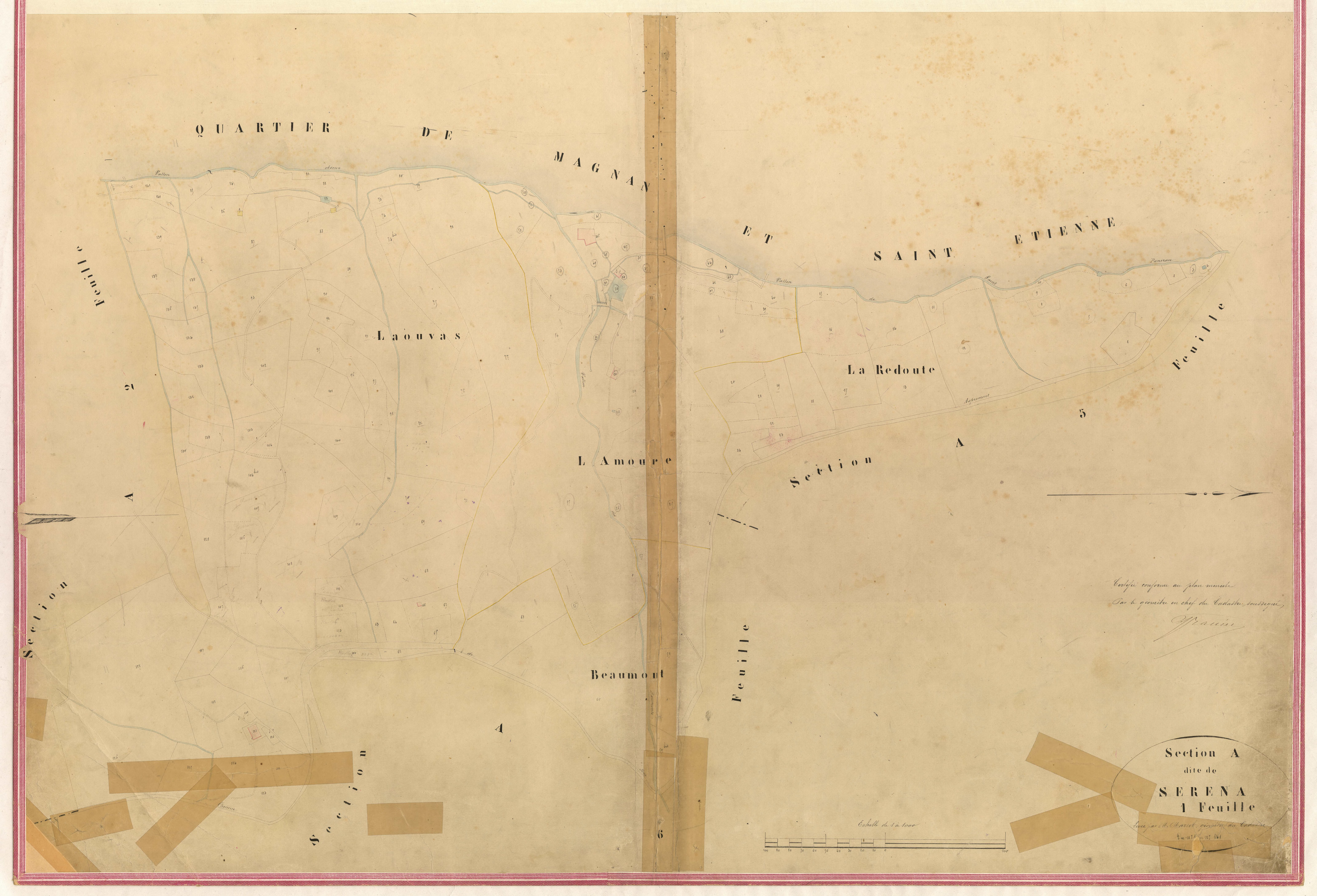 Serena. - Plan de section, III-A1