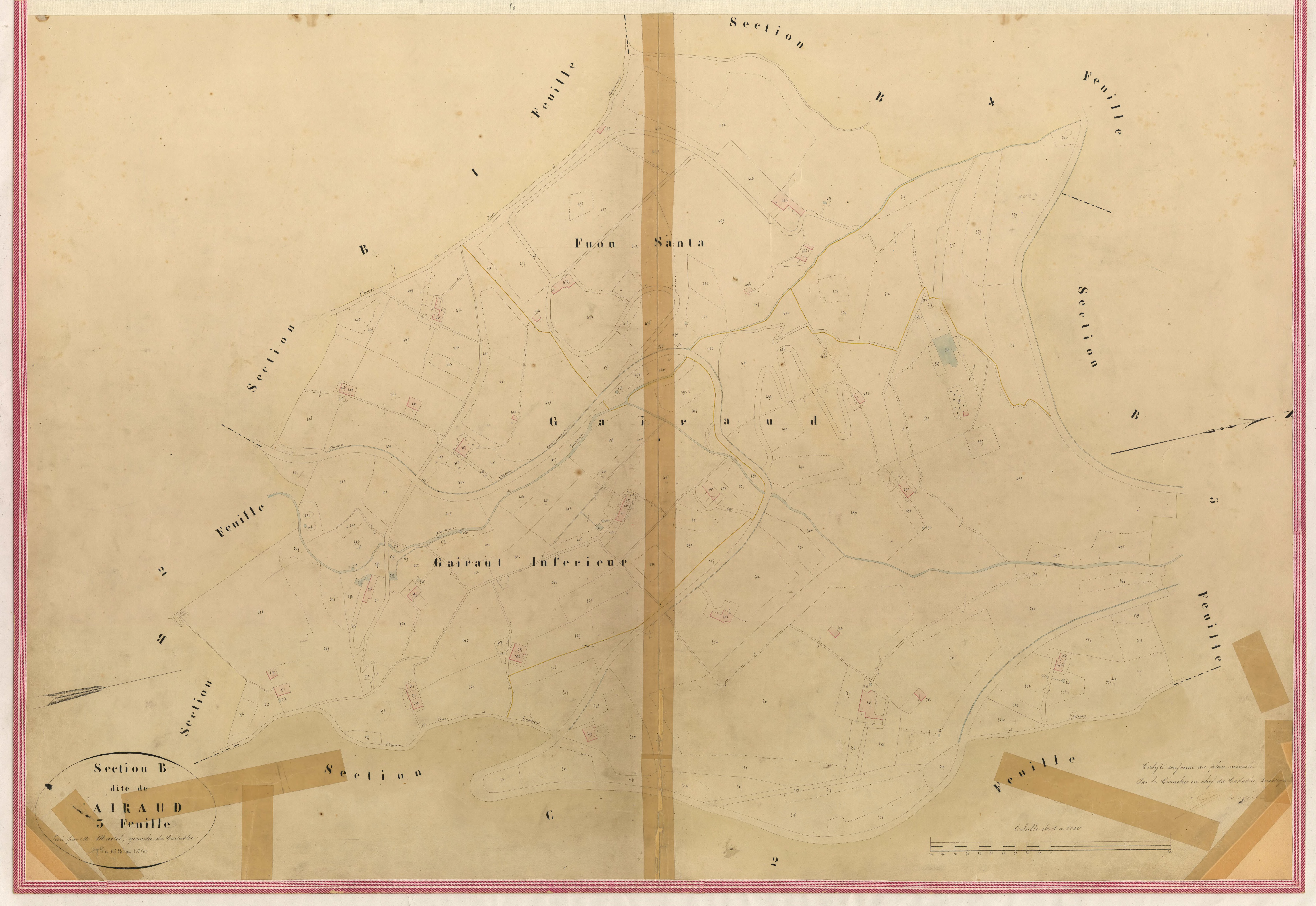 Gairaud. - Plan de section, III-B3
