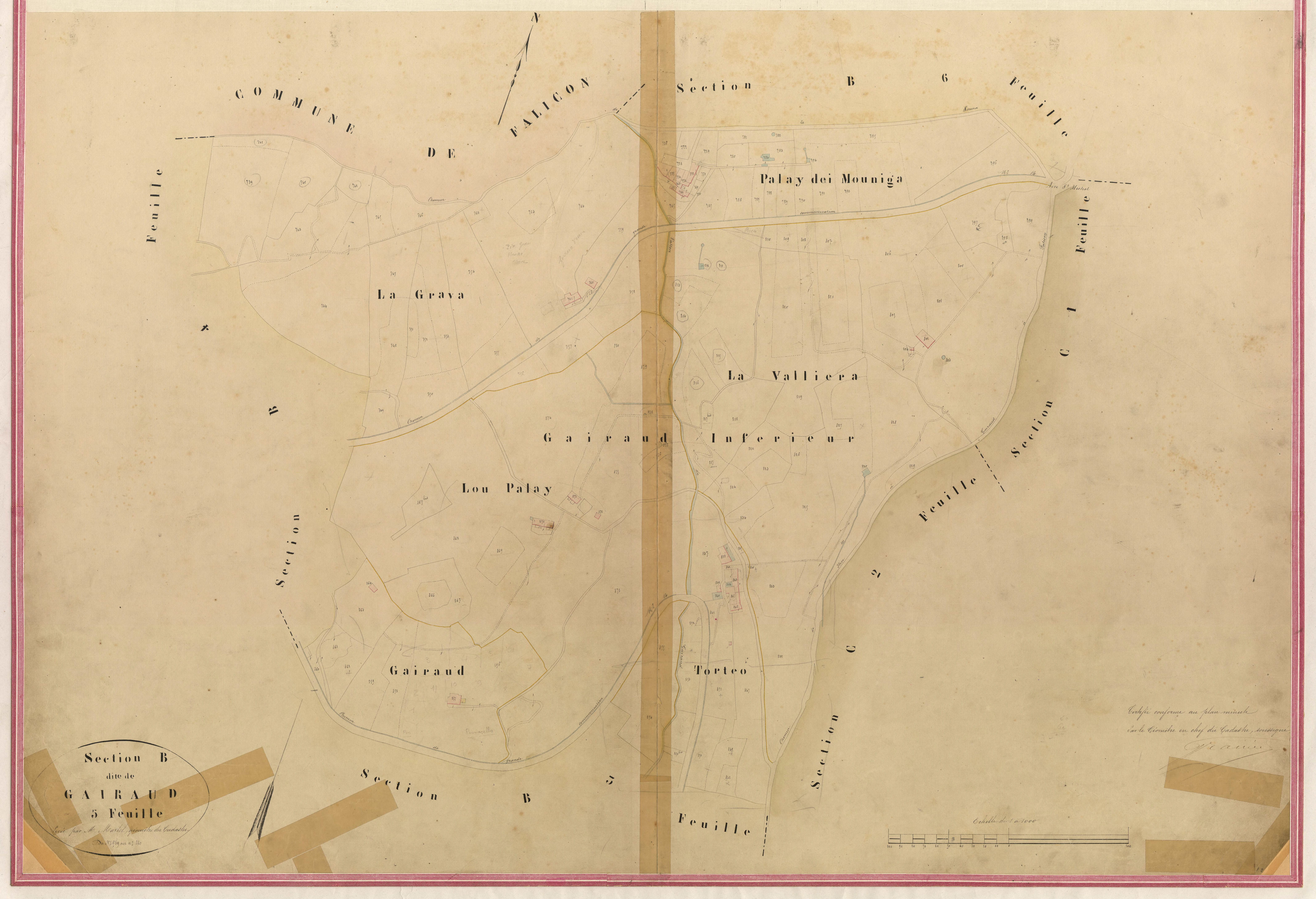 Gairaud. - Plan de section, III-B5