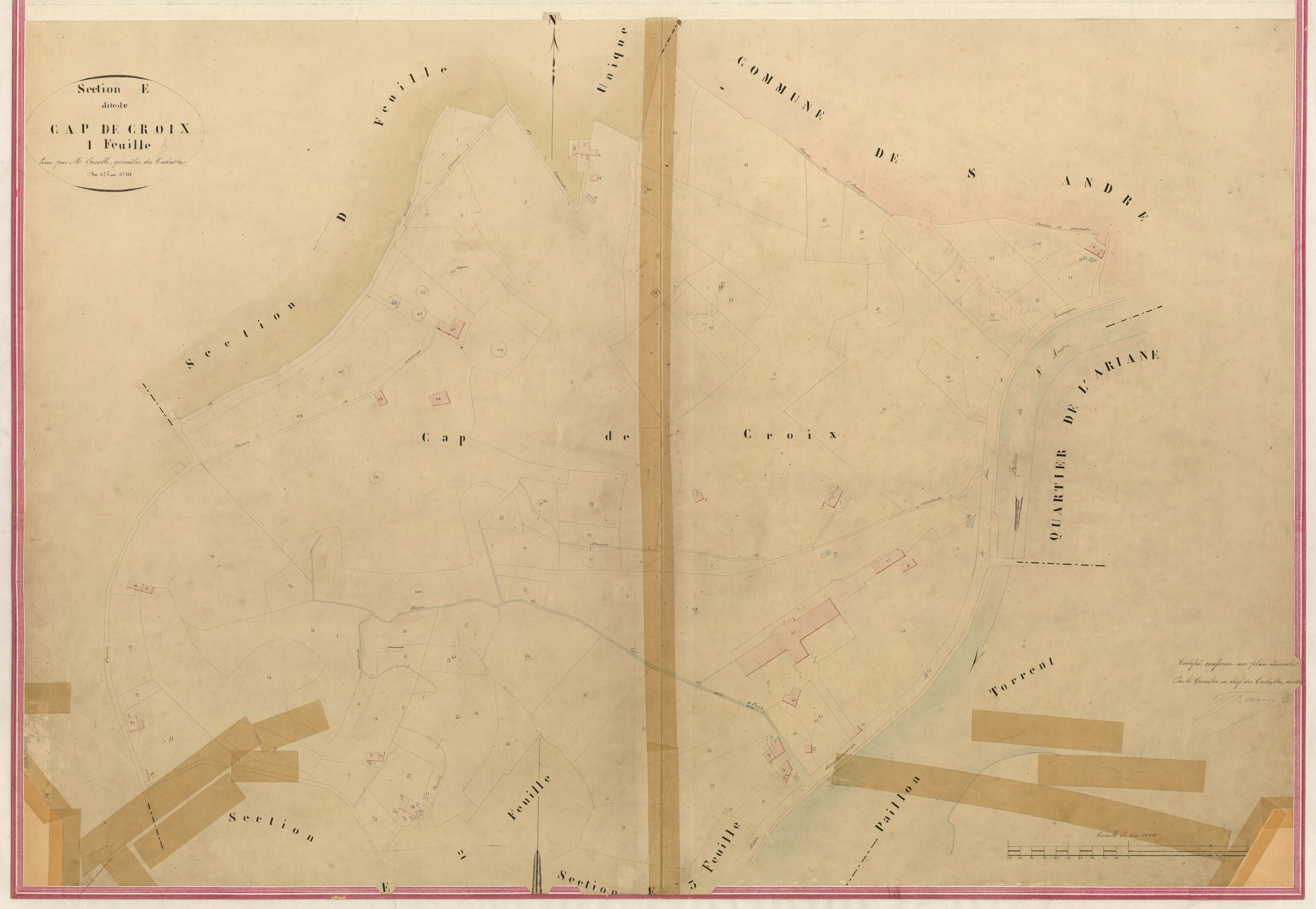 Cap de Croix. - Plan de section, III-E1