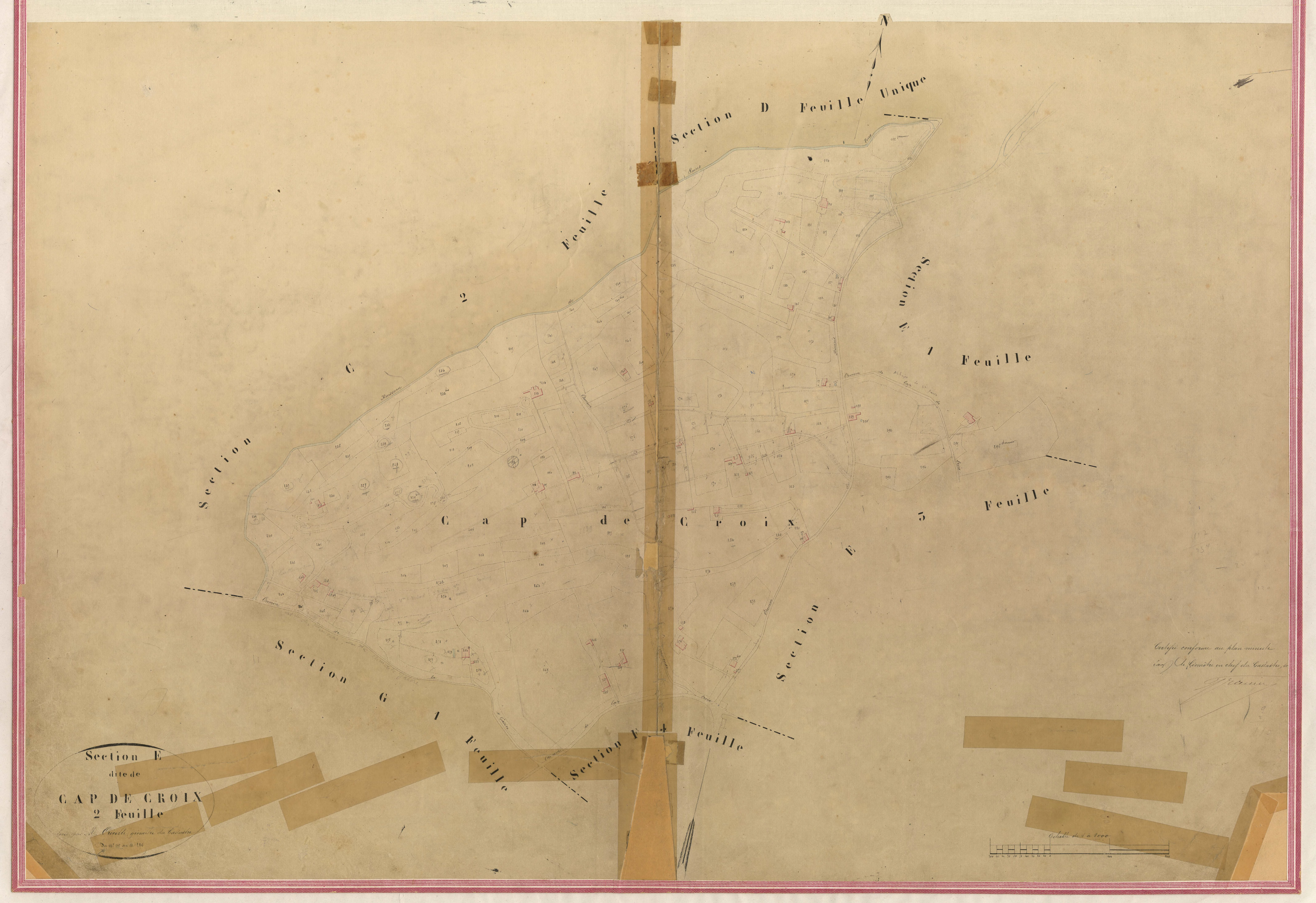 Cap de Croix. - Plan de section, III-E2