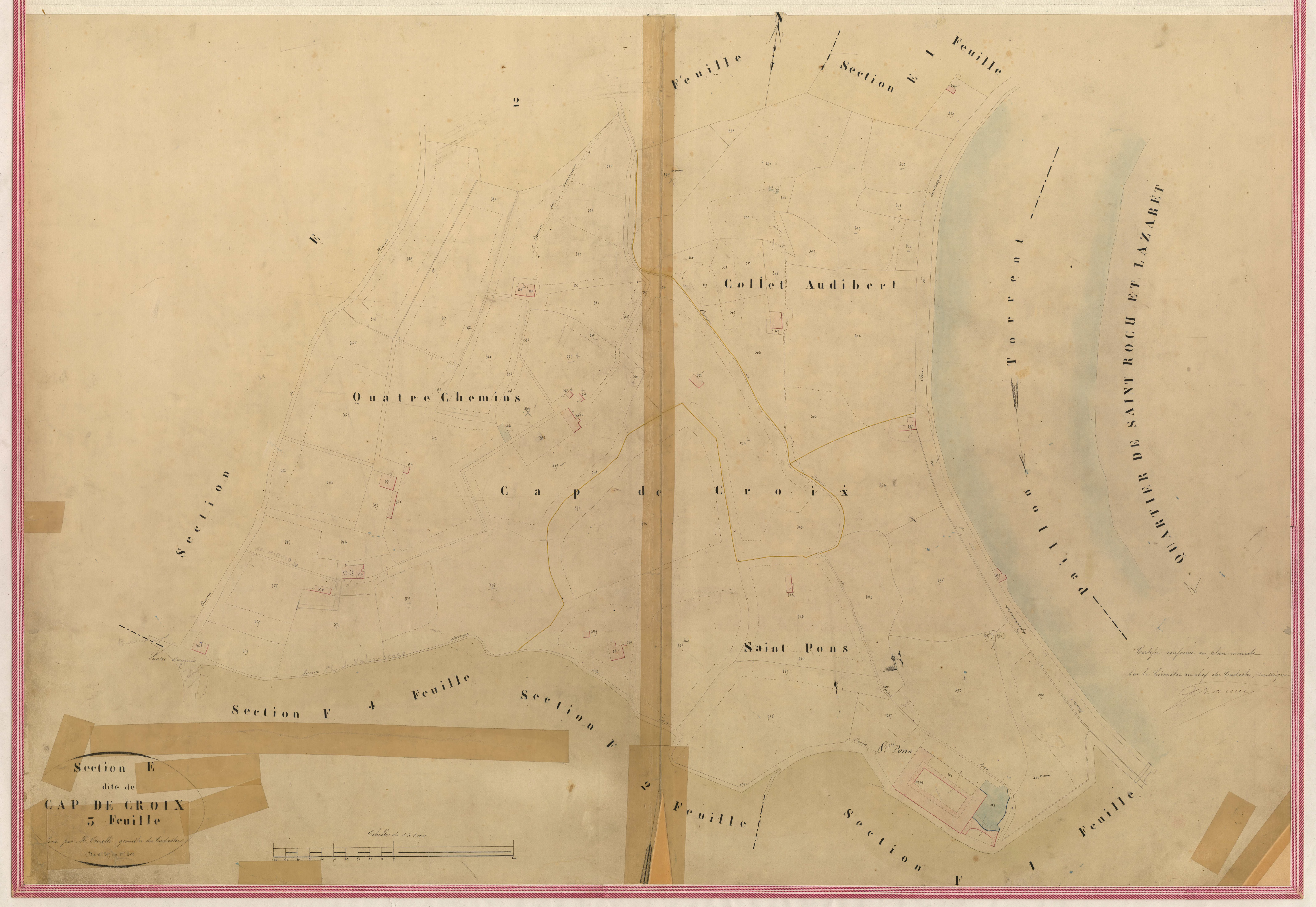 Cap de Croix. - Plan de section, III-E3