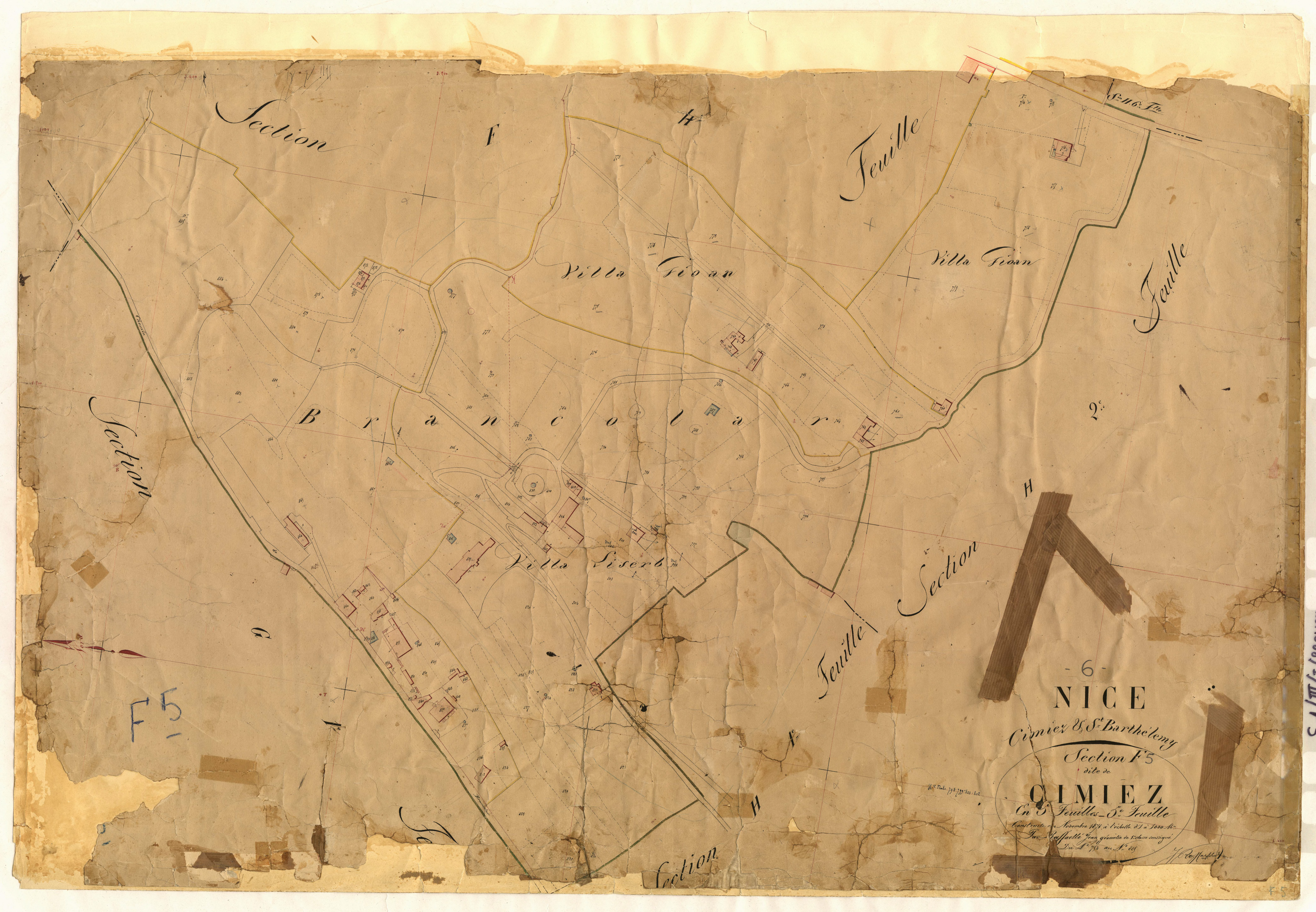 Cimiez. - Plan de section, III-F5