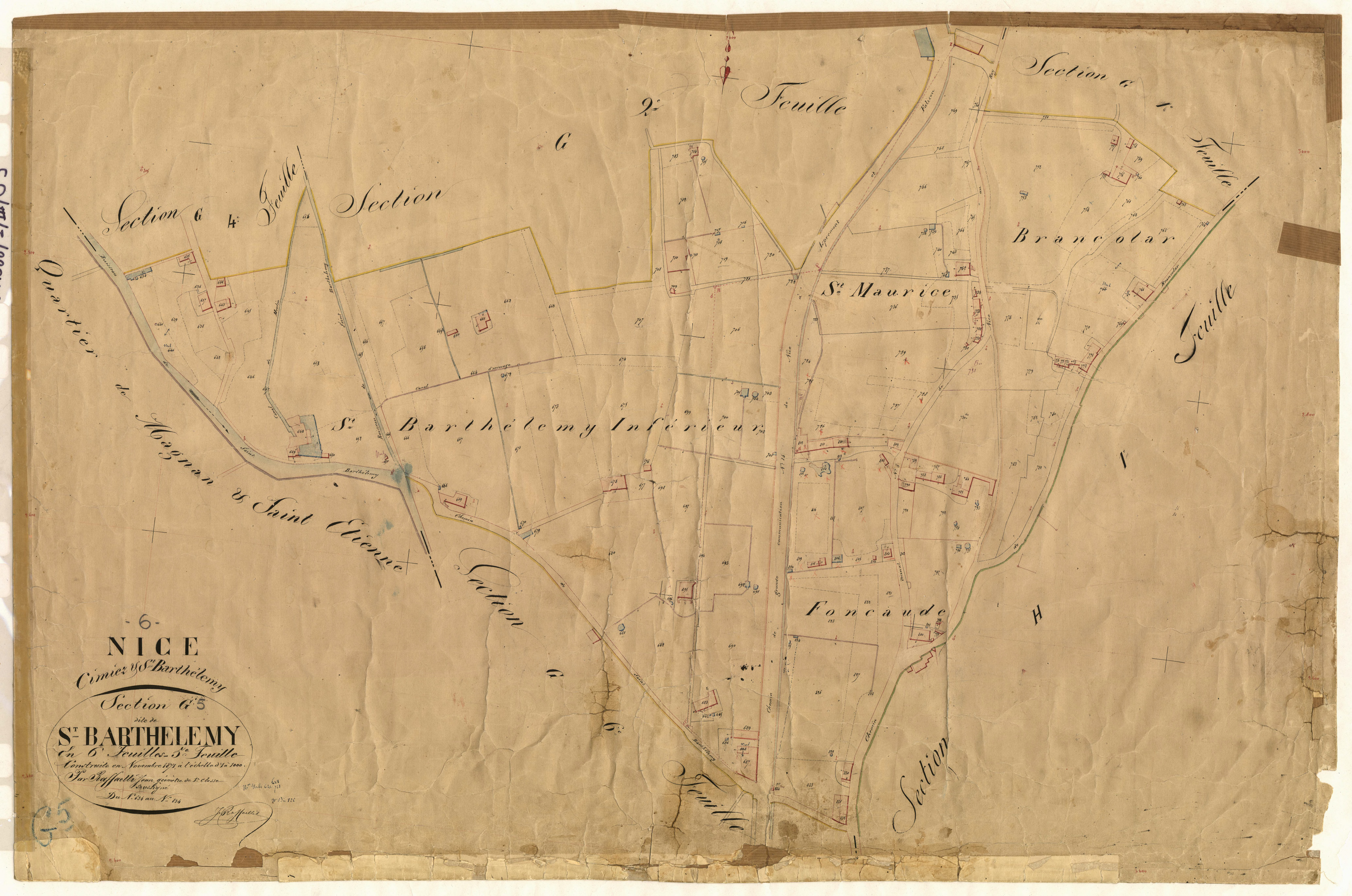 Saint-Barthélemy. - Plan de section, III-G5