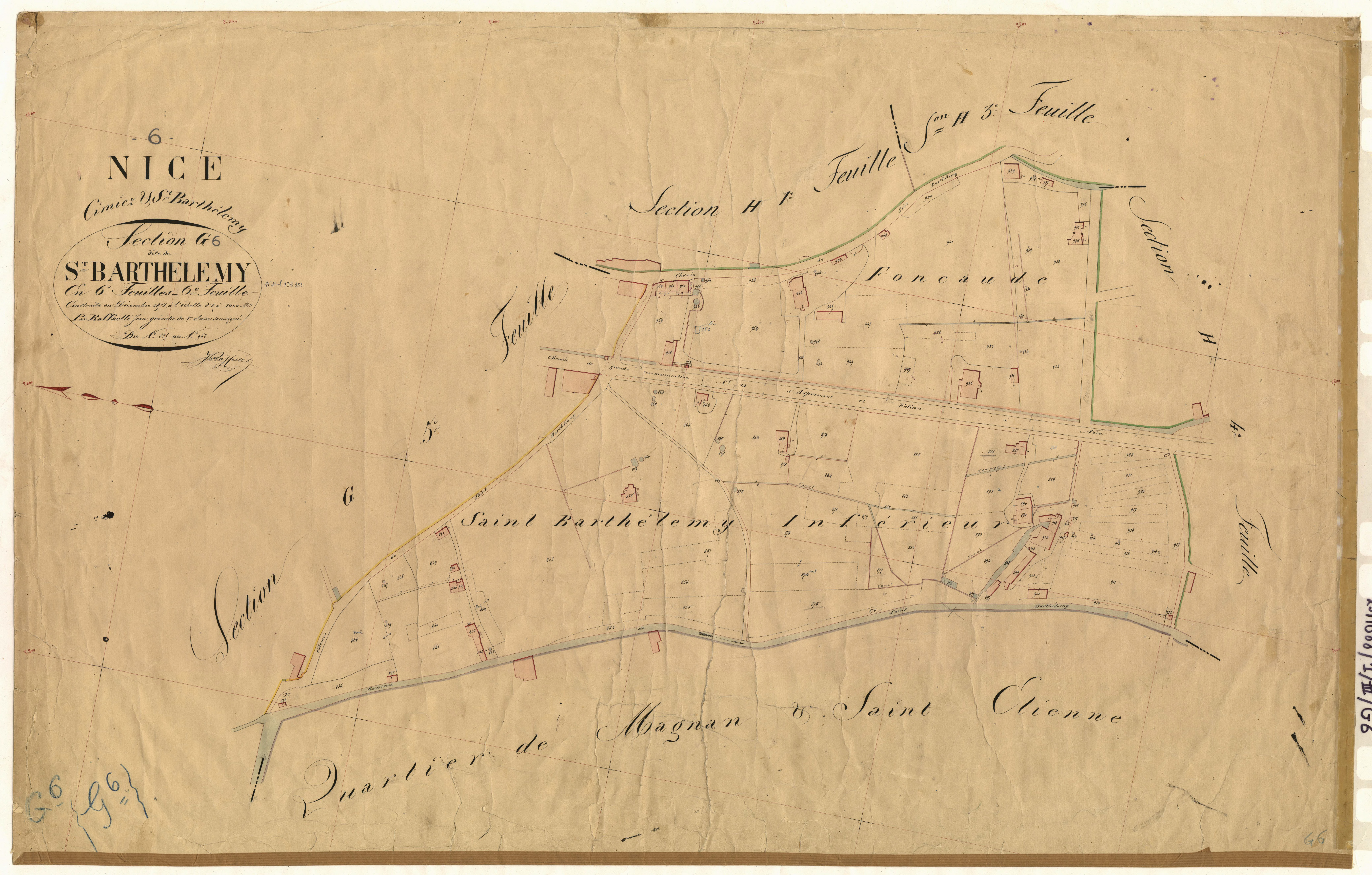 Saint-Barthélemy. - Plan de section, III-G6