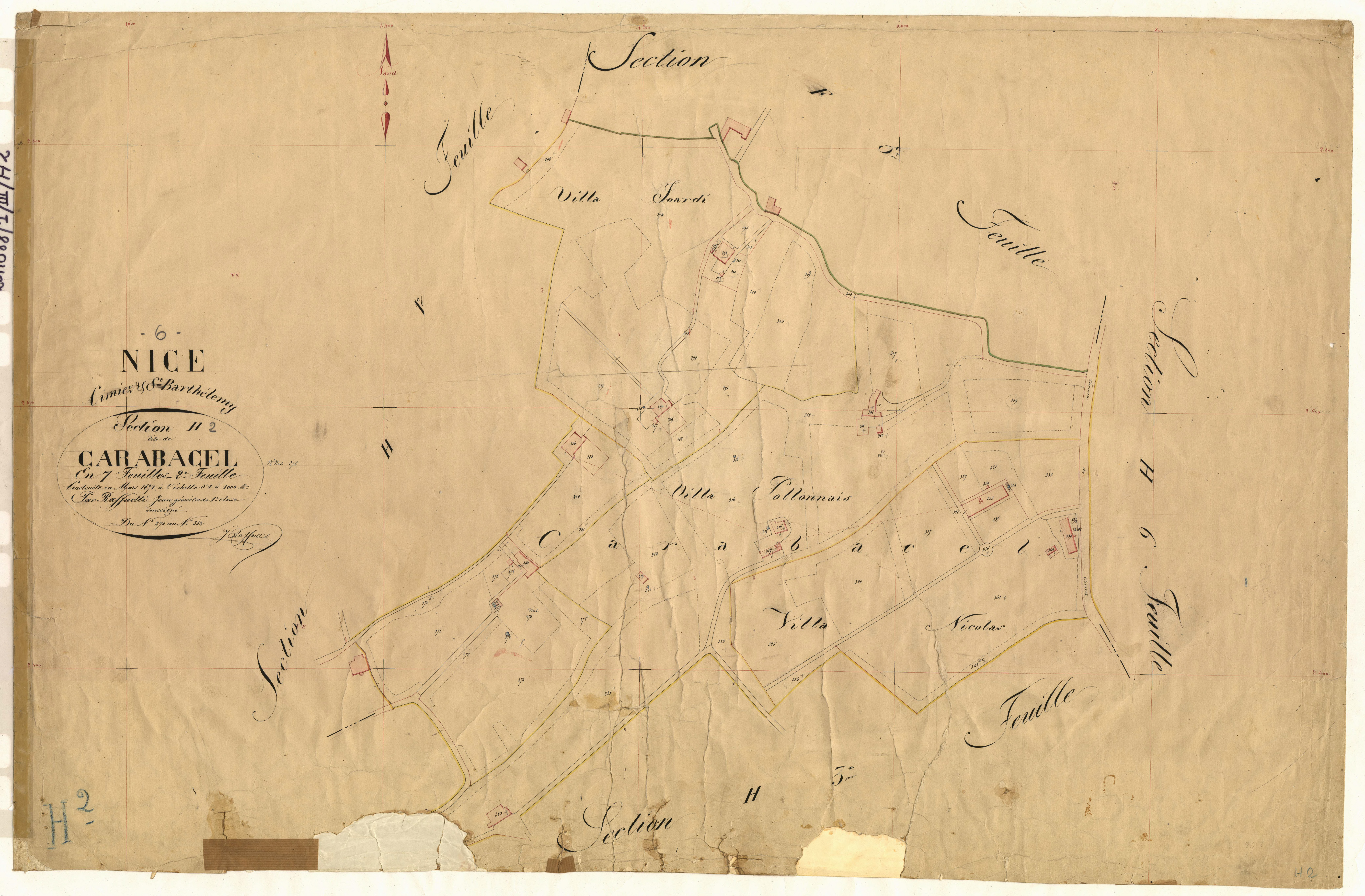 Carabacel. - Plan de section, III-H2