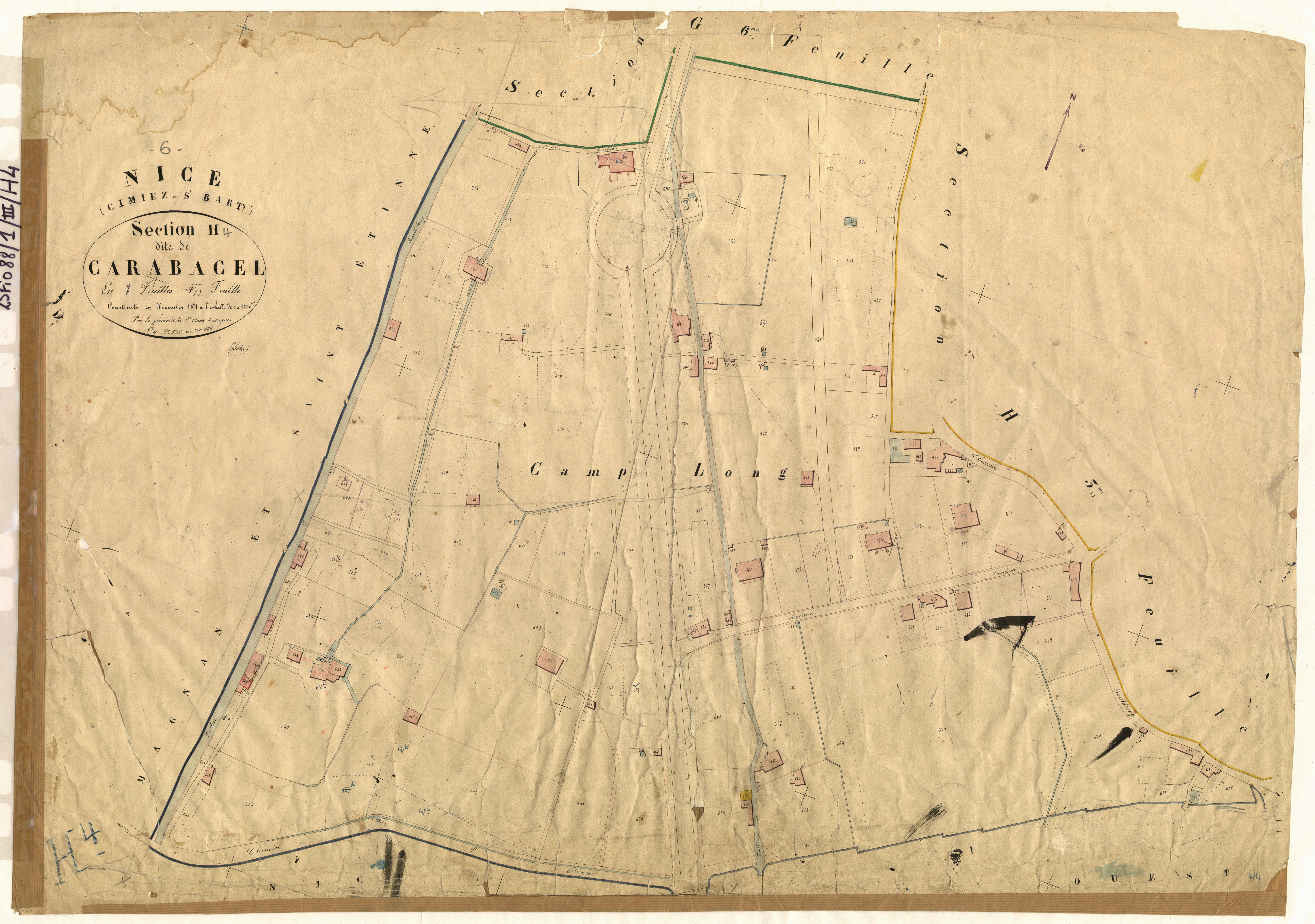 Carabacel. - Plan de section, III-H4