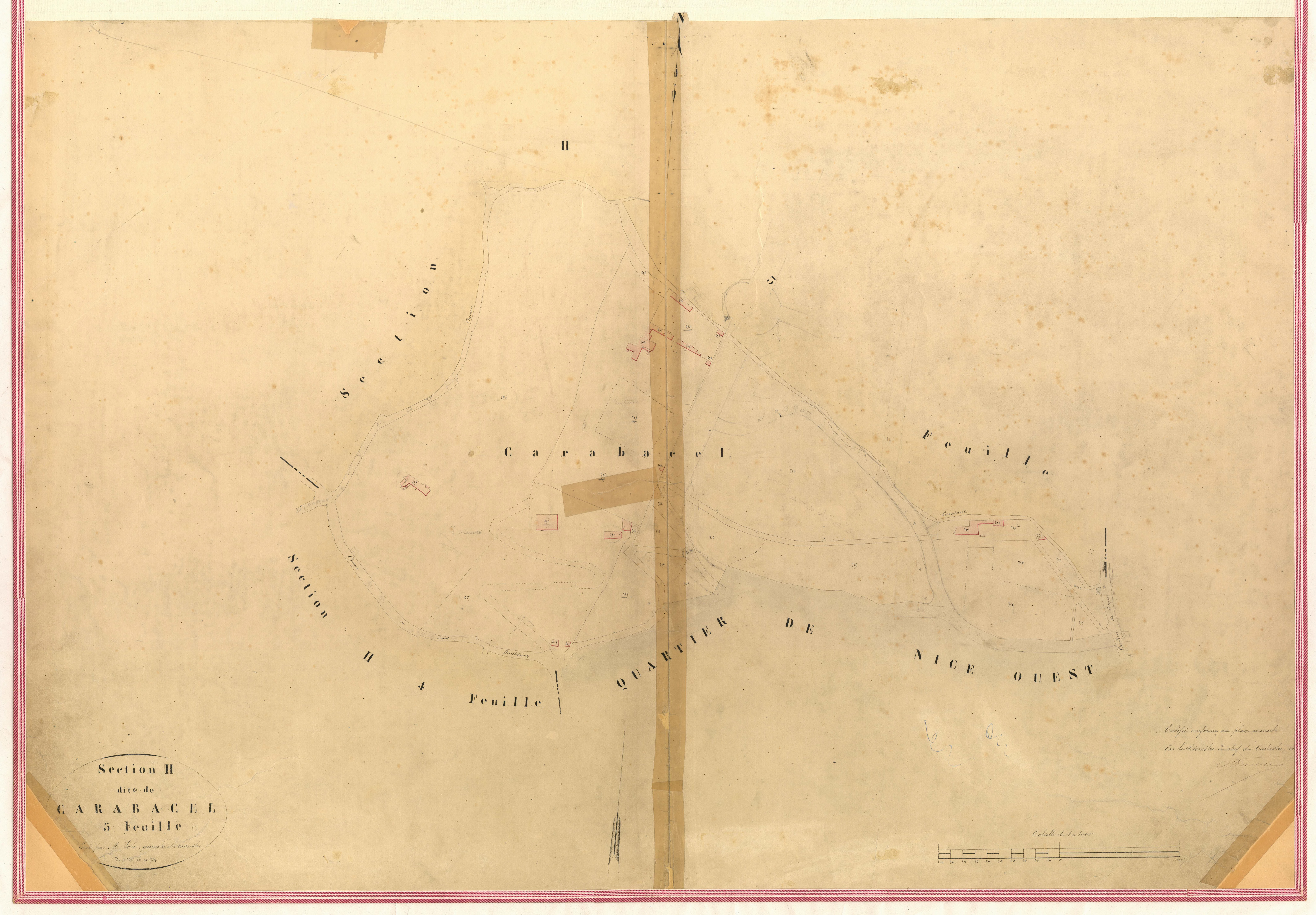 Carabacel. - Plan de section, III-H5