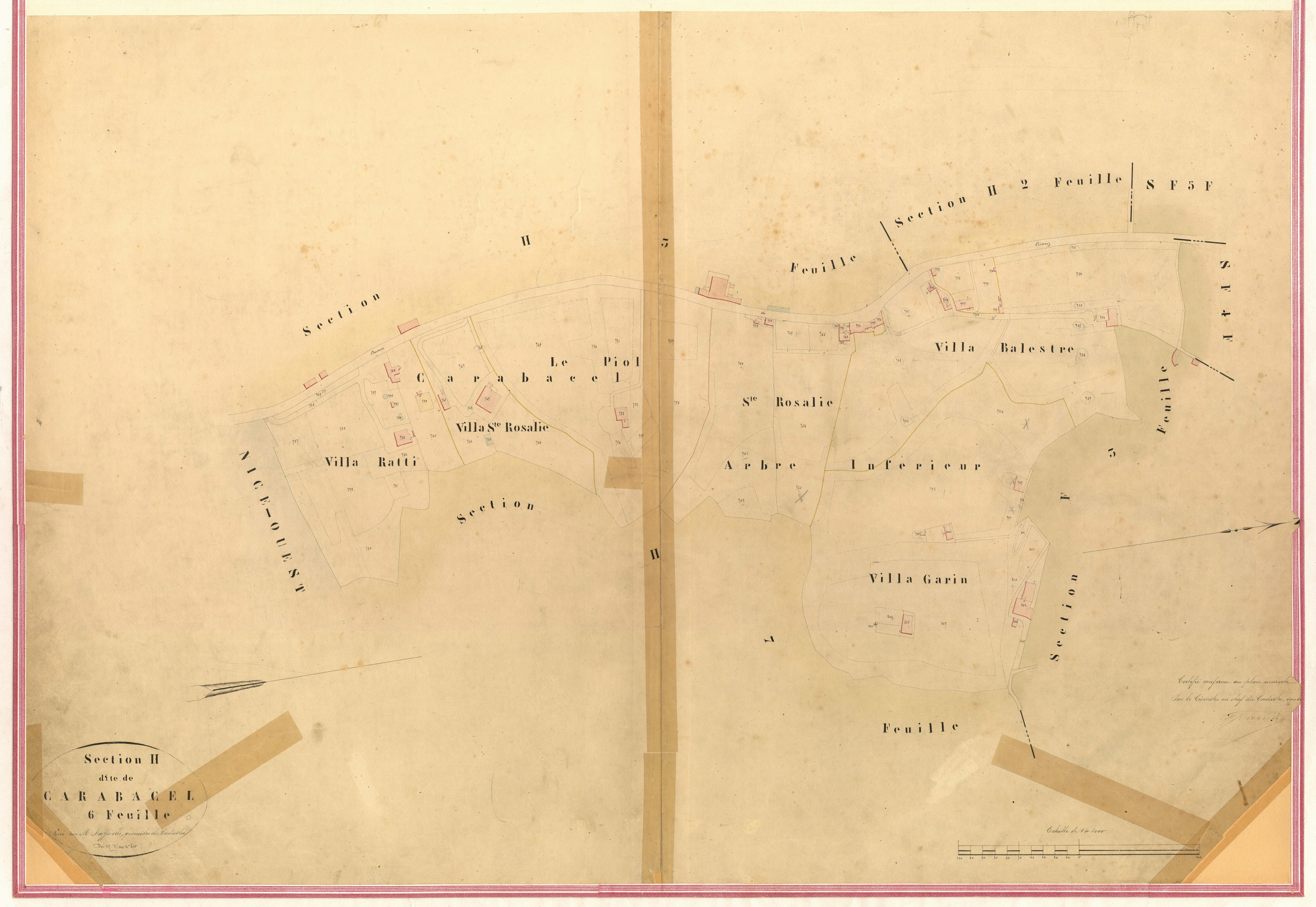 Carabacel. - Plan de section, III-H6