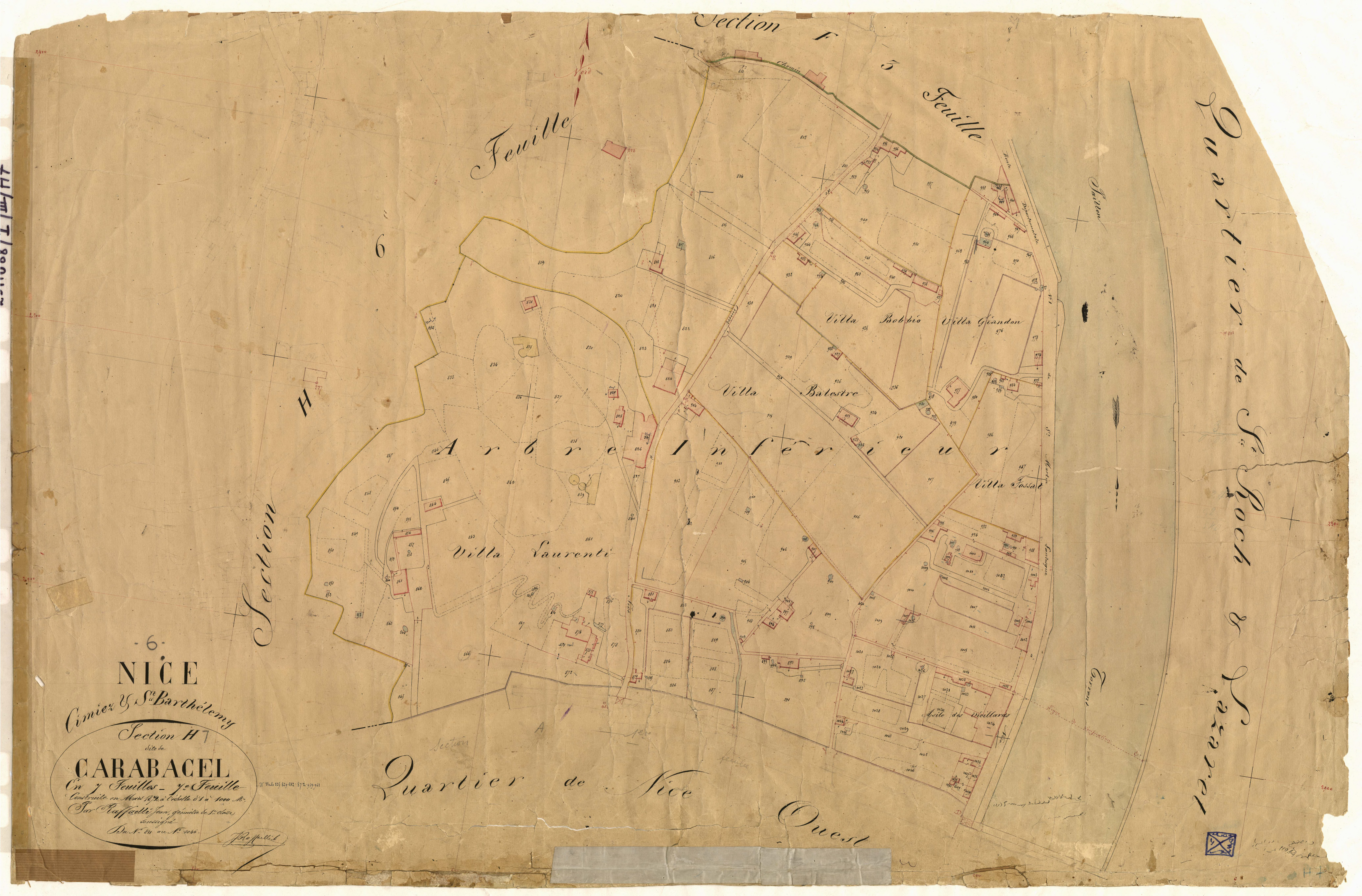 Carabacel. - Plan de section, III-H7