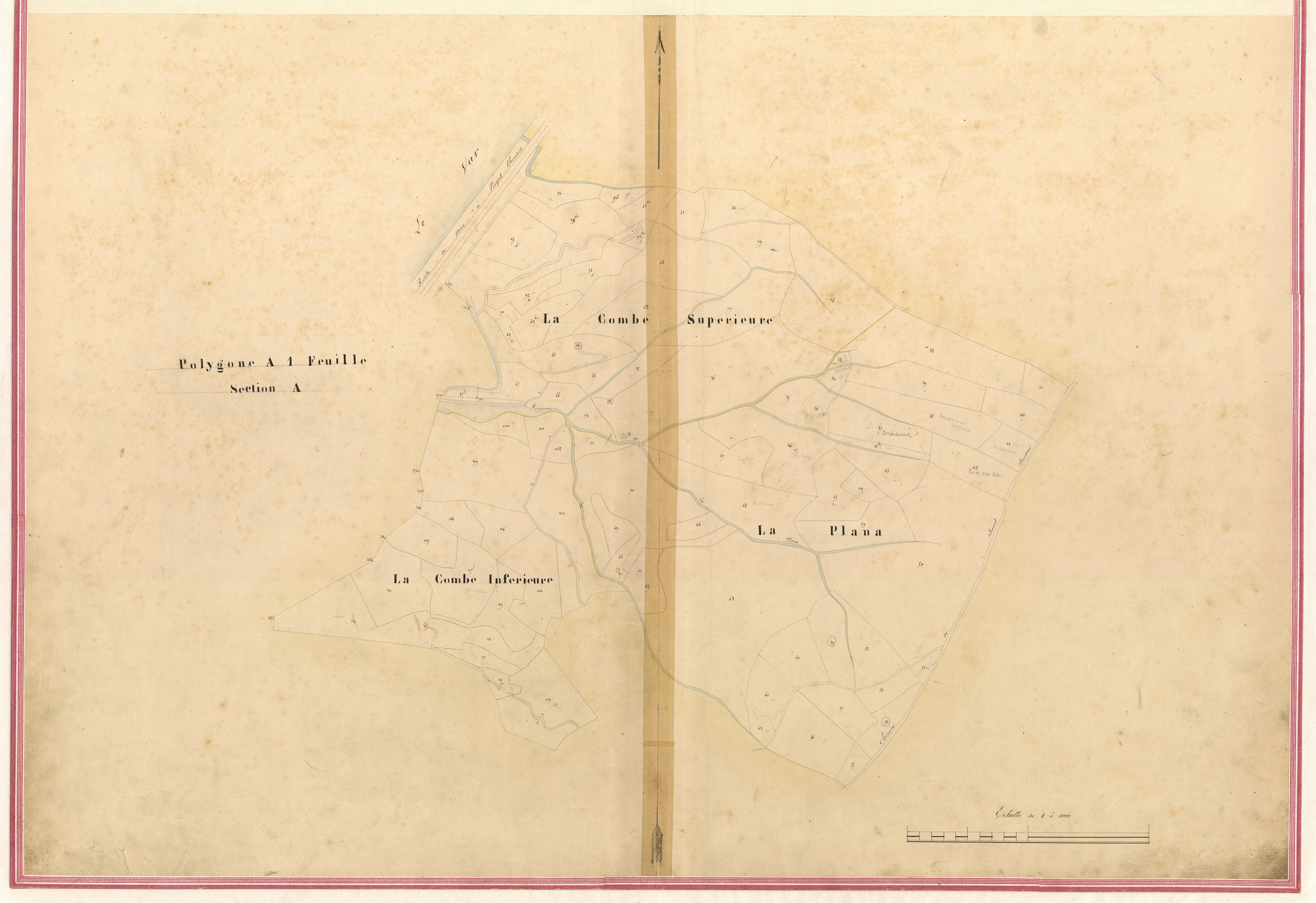 Combe et Saint-Sauveur (développement). - Plan de section, II-A1(d)