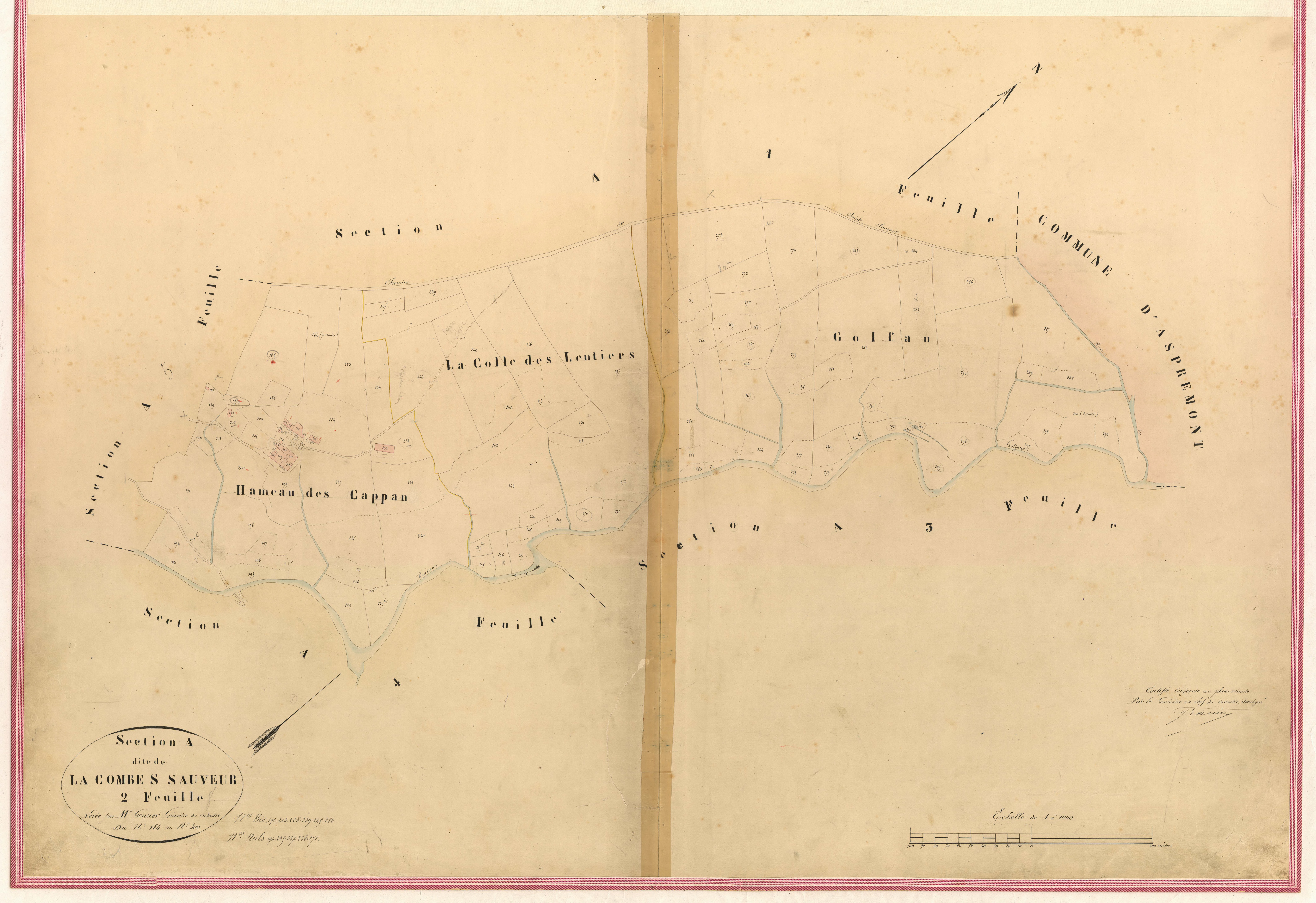 Combe et Saint-Sauveur. - Plan de section, II-A2