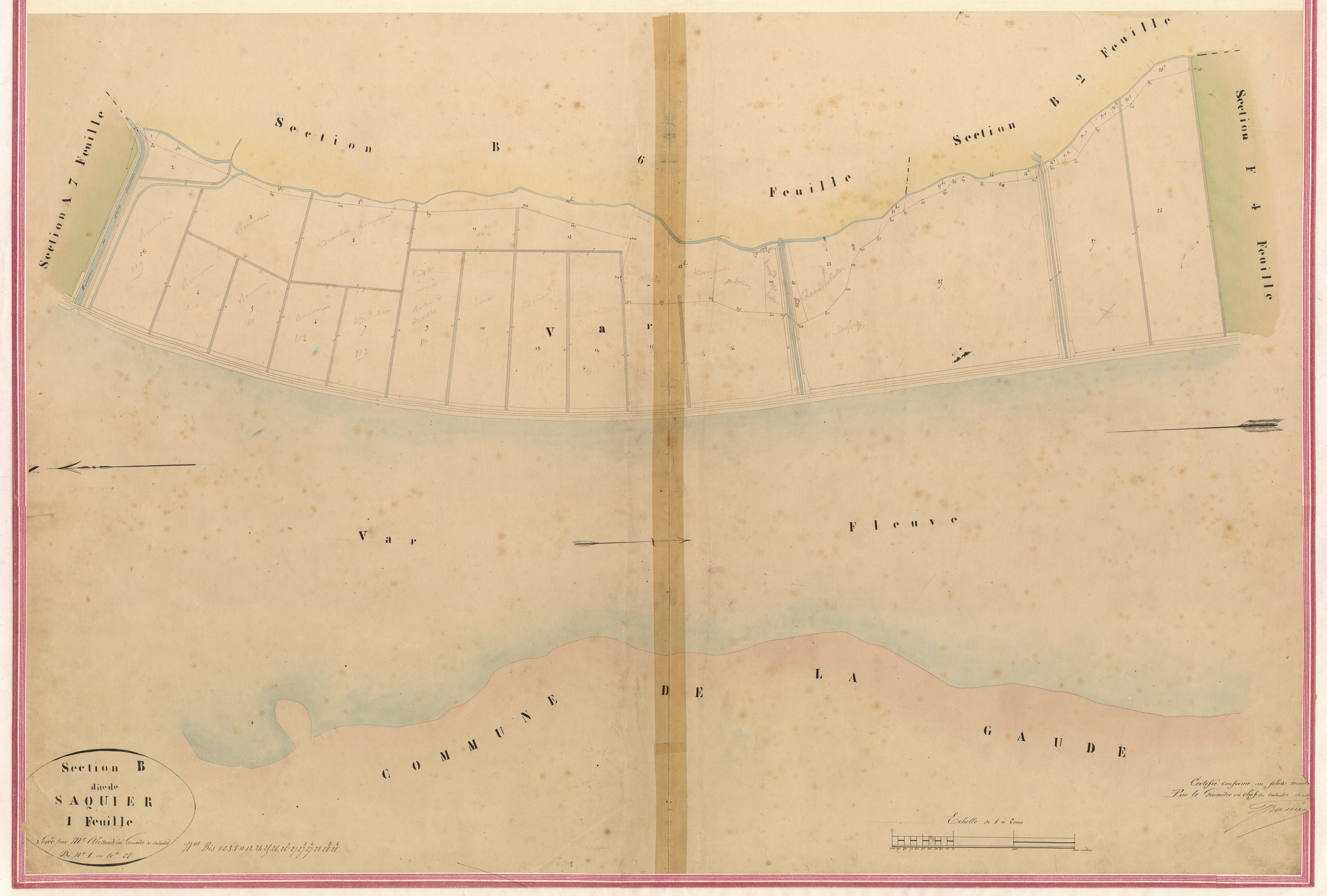 Saquier. - Plan de section, II-B1