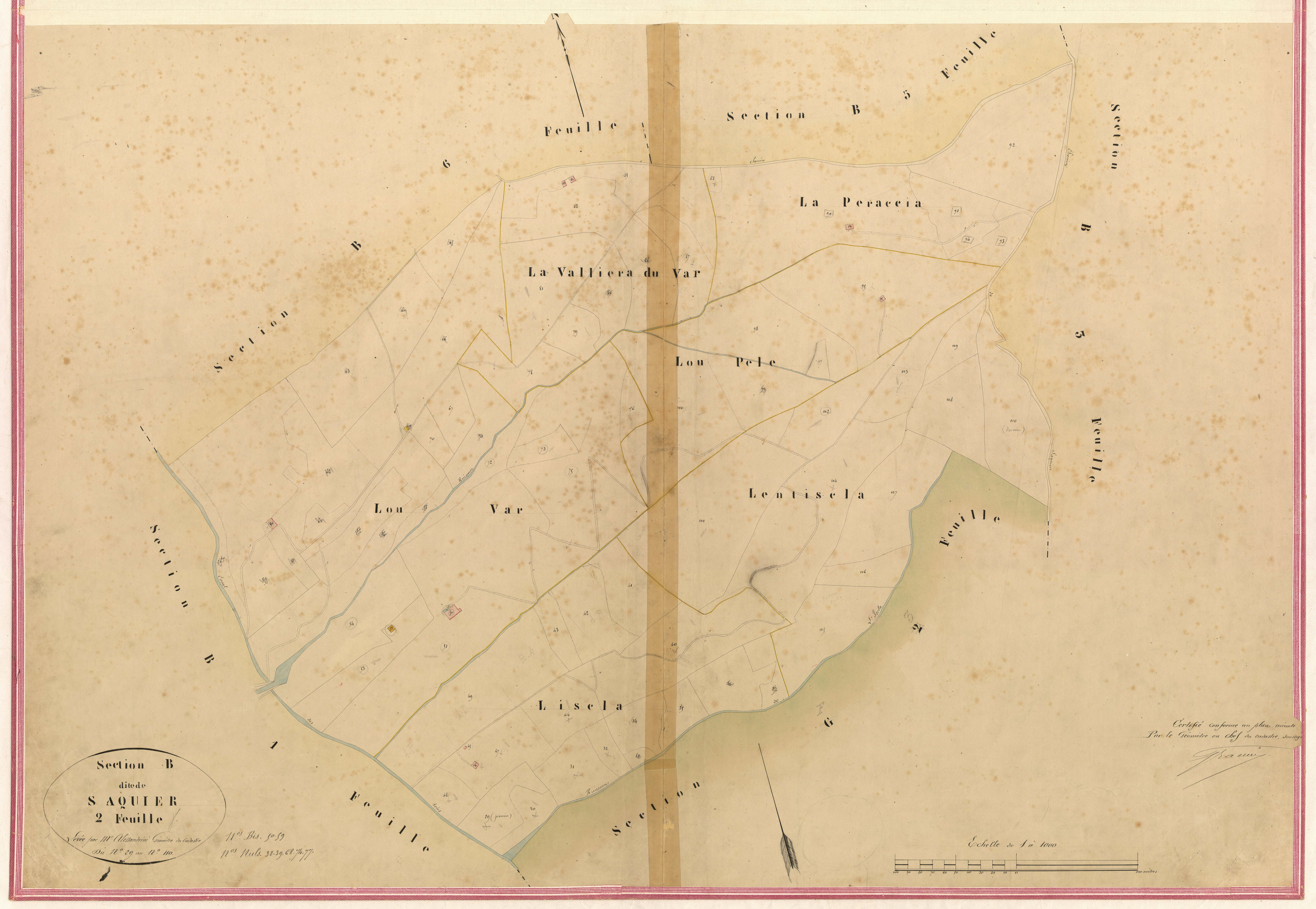 Saquier. - Plan de section, II-B2