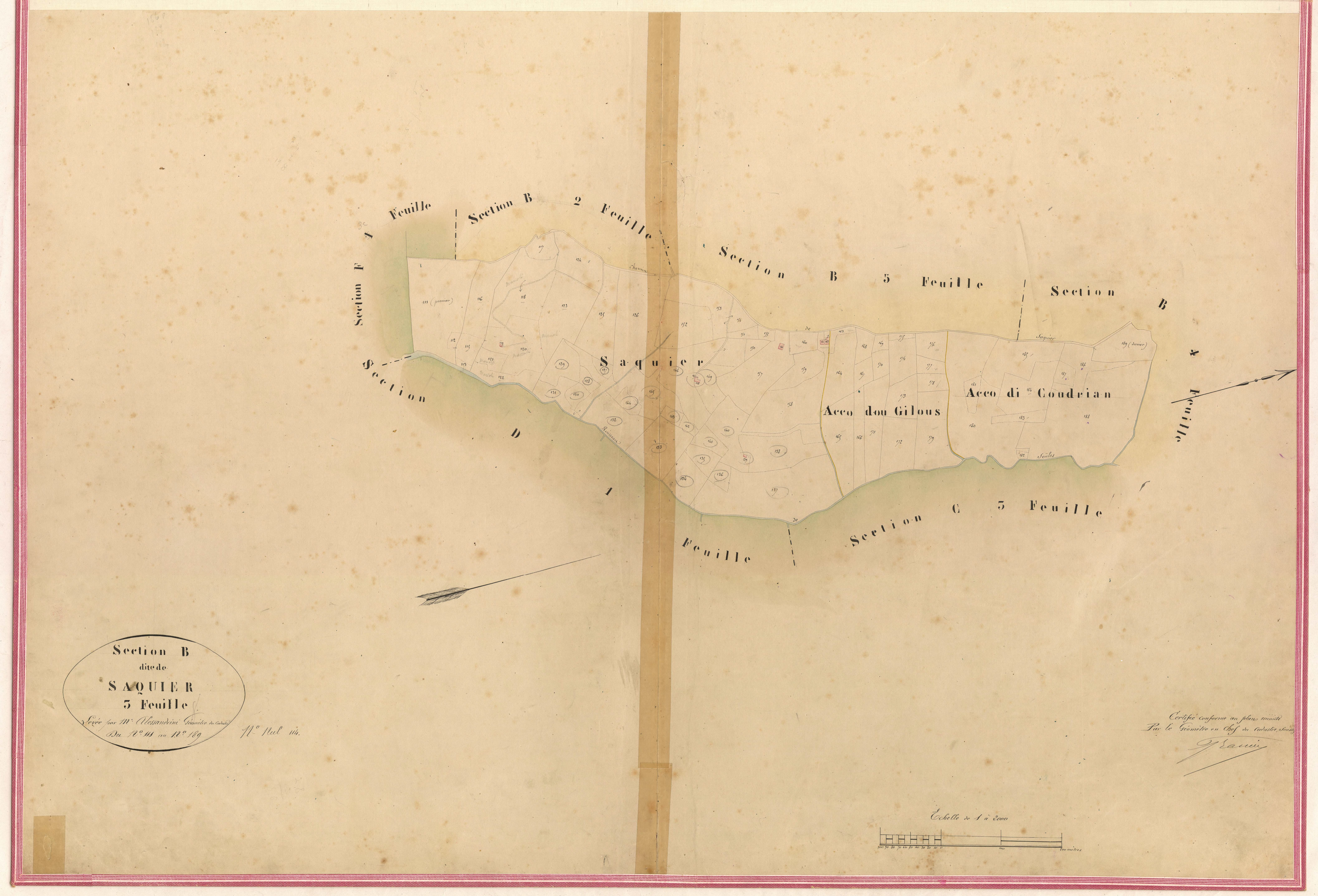 Saquier. - Plan de section, II-B3