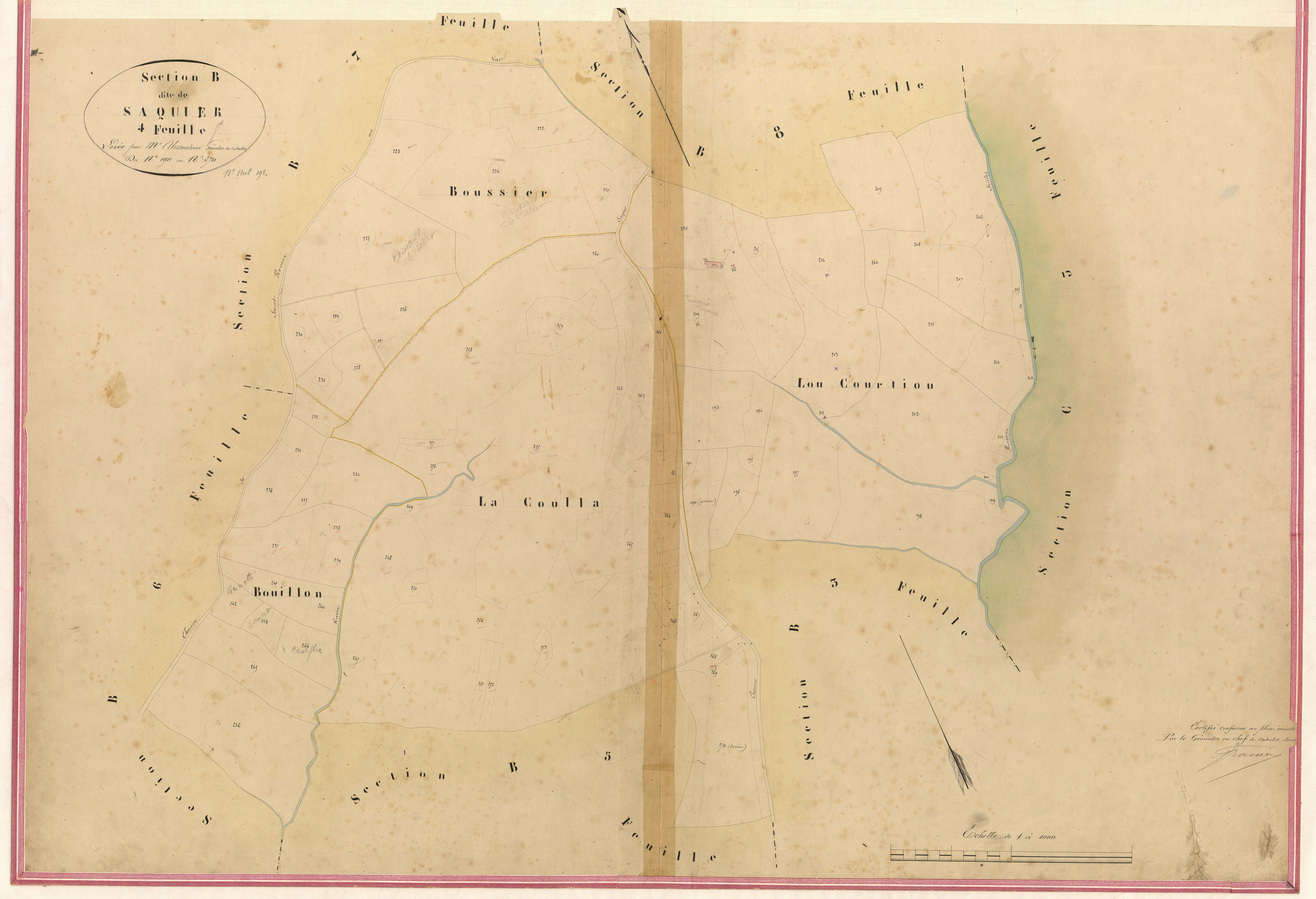 Saquier. - Plan de section, II-B4