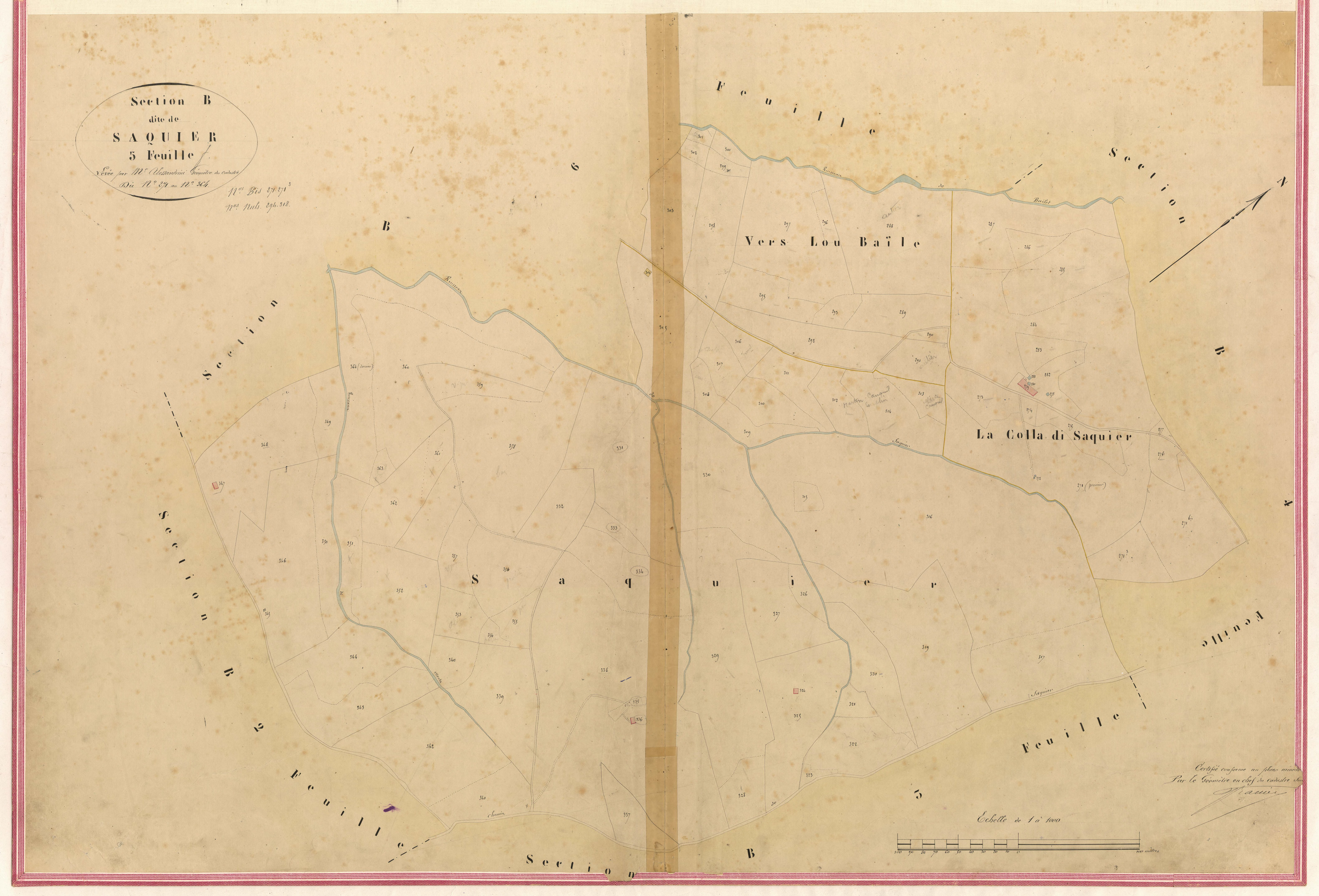 Saquier. - Plan de section, II-B5