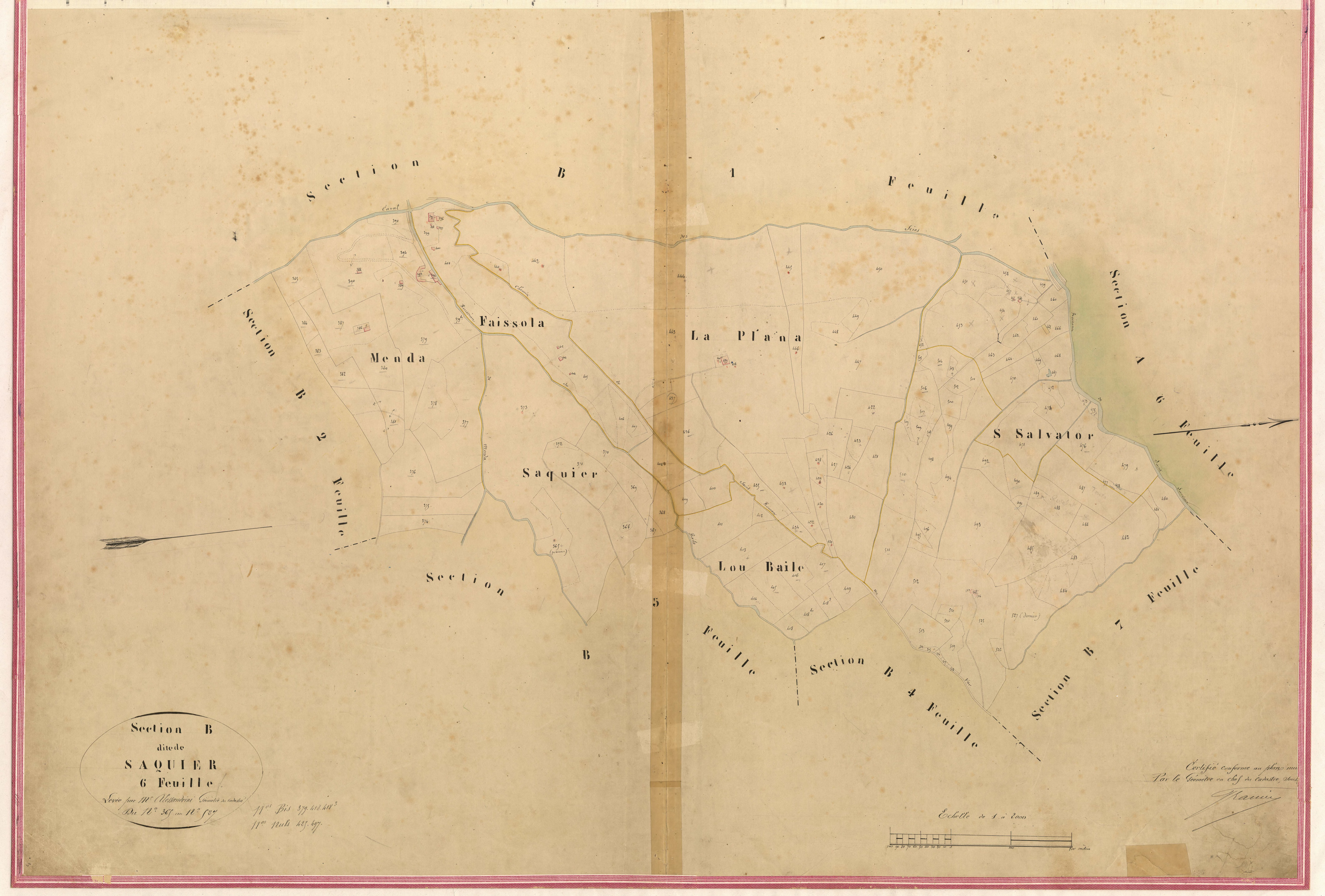 Saquier. - Plan de section, II-B6