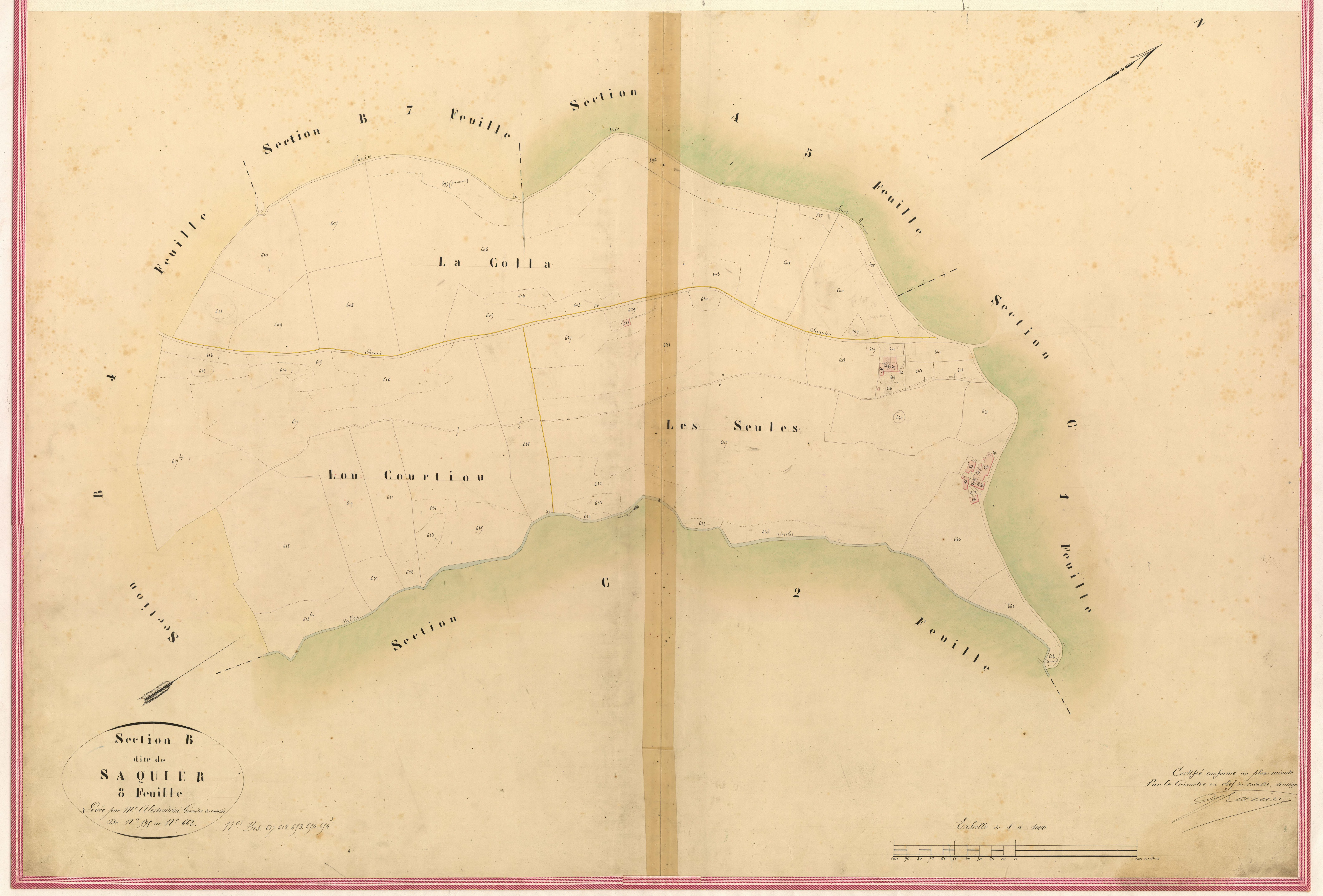 Saquier. - Plan de section, II-B8