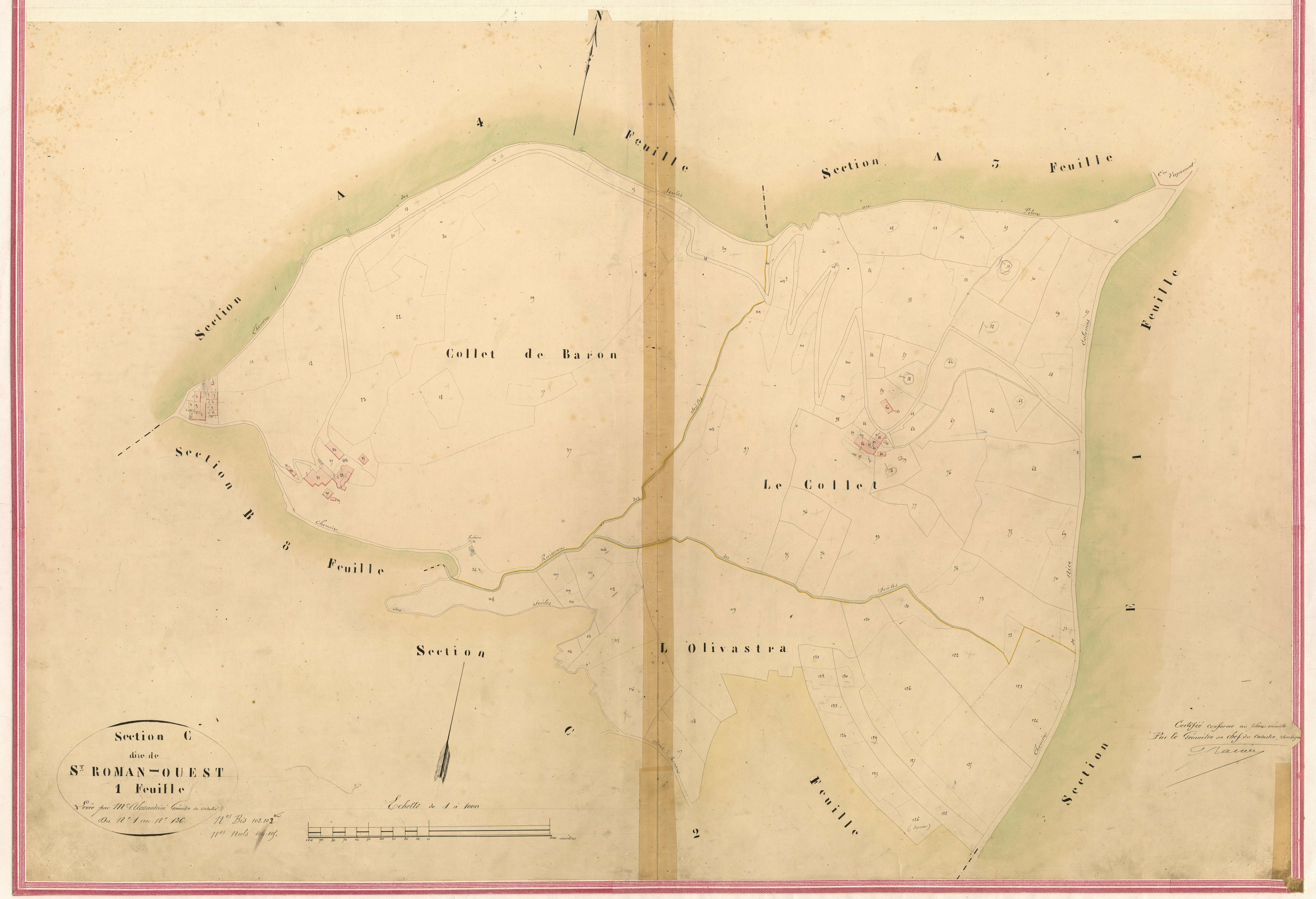 Saint-Roman Ouest. - Plan de section, II-C1