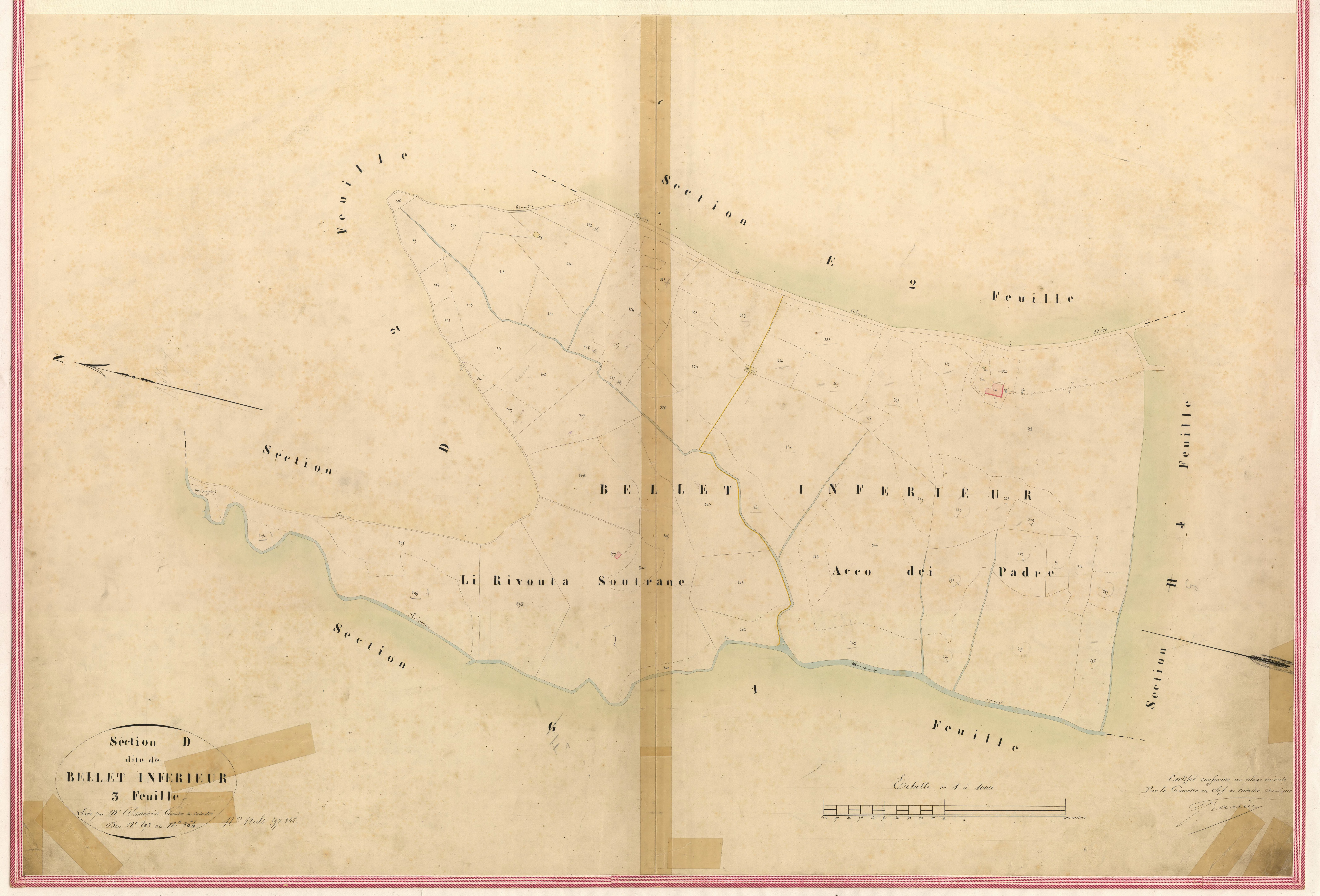 Bellet Inférieur. - Plan de section, II-D3