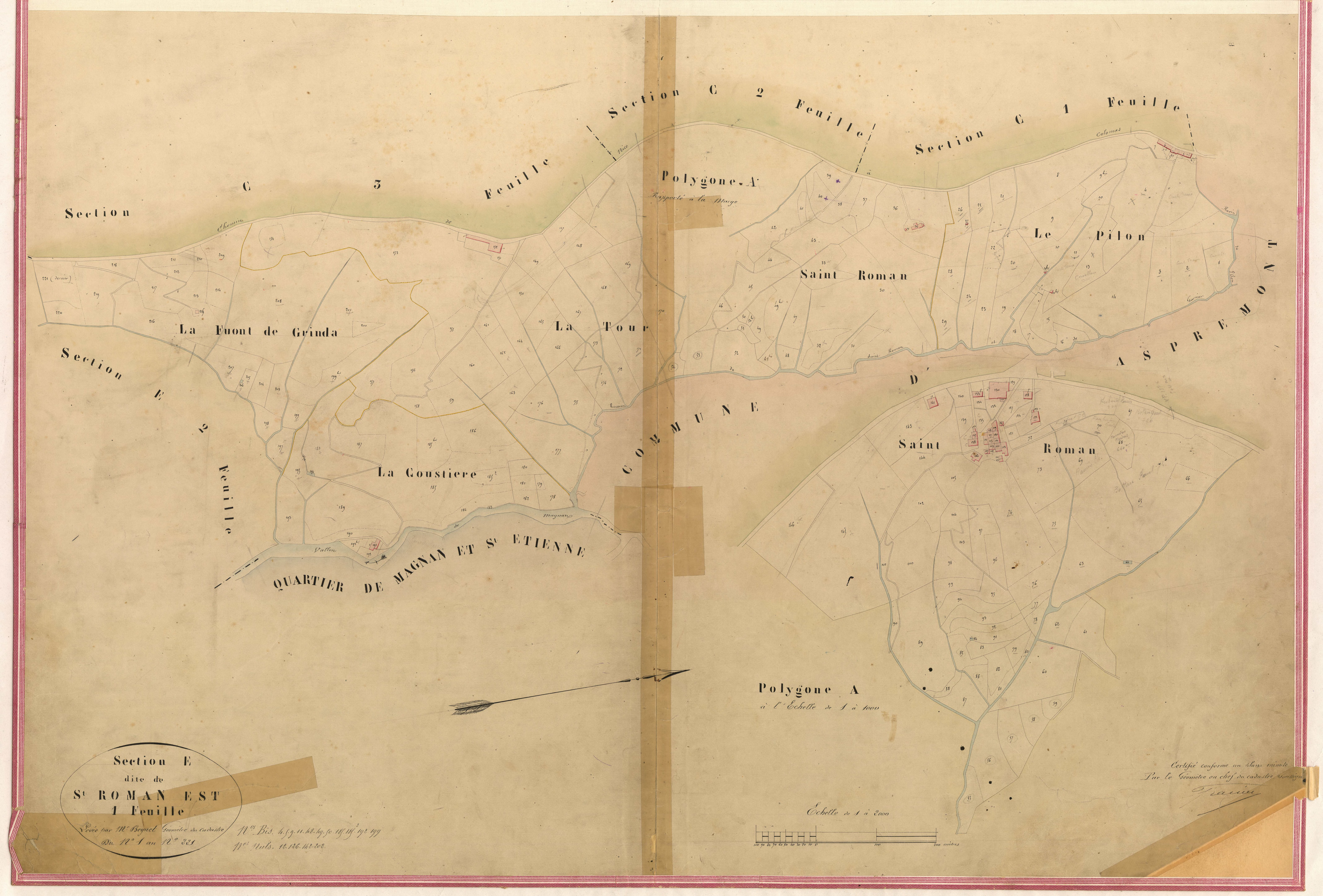 Saint-Roman Est. - Plan de section, II-E1
