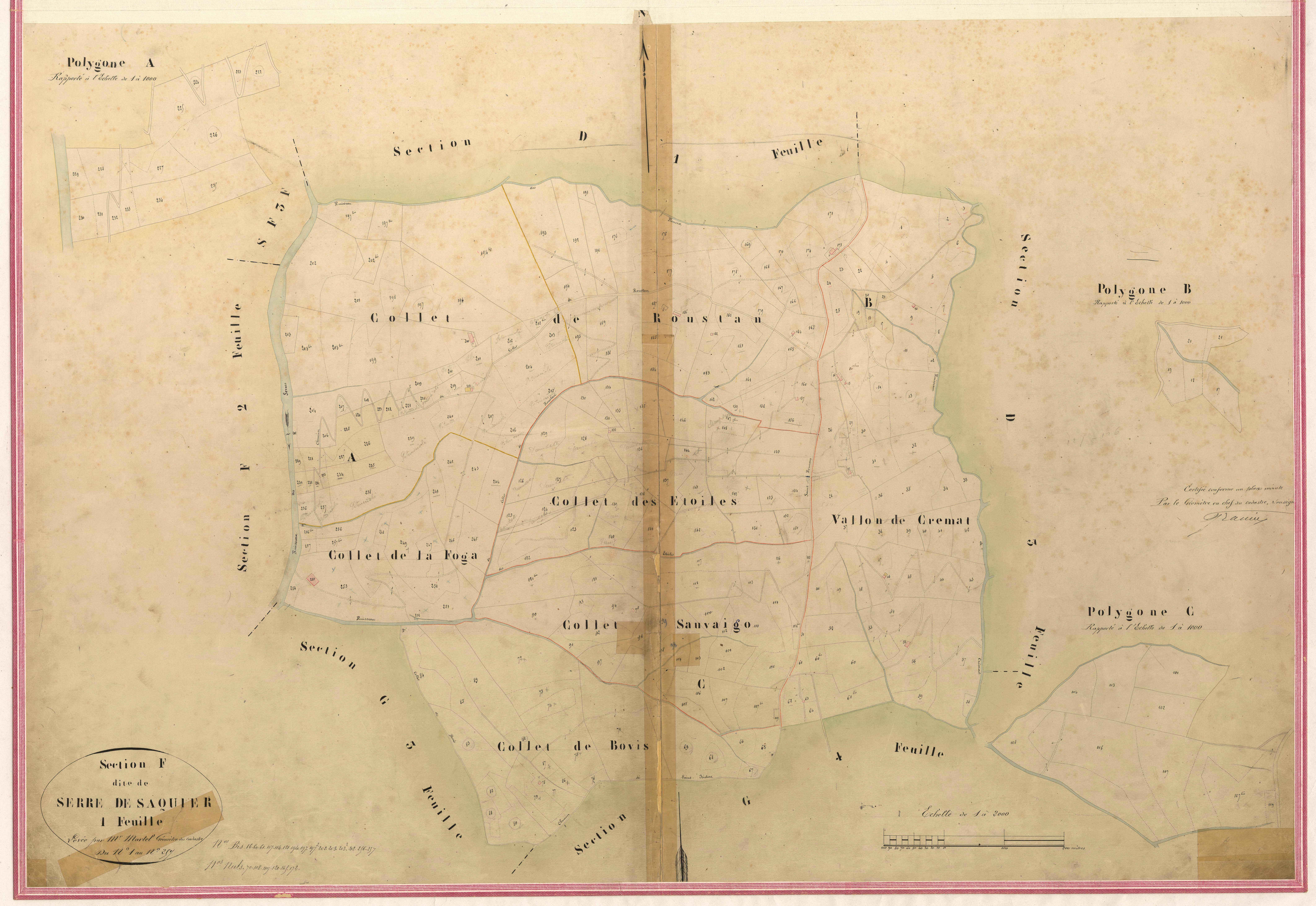 Serre de Saquier. - Plan de section, II-F1