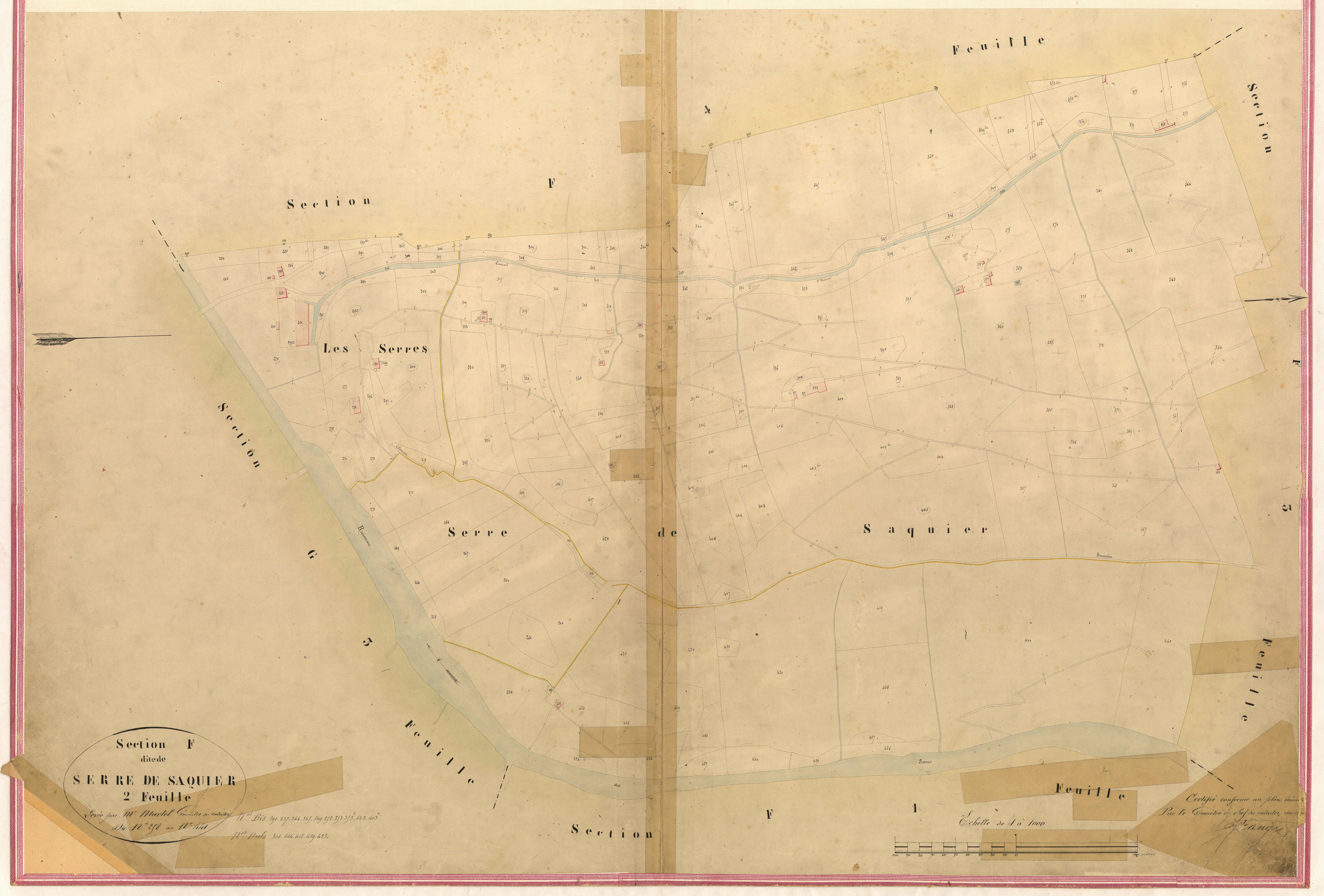 Serre de Saquier. - Plan de section, II-F2