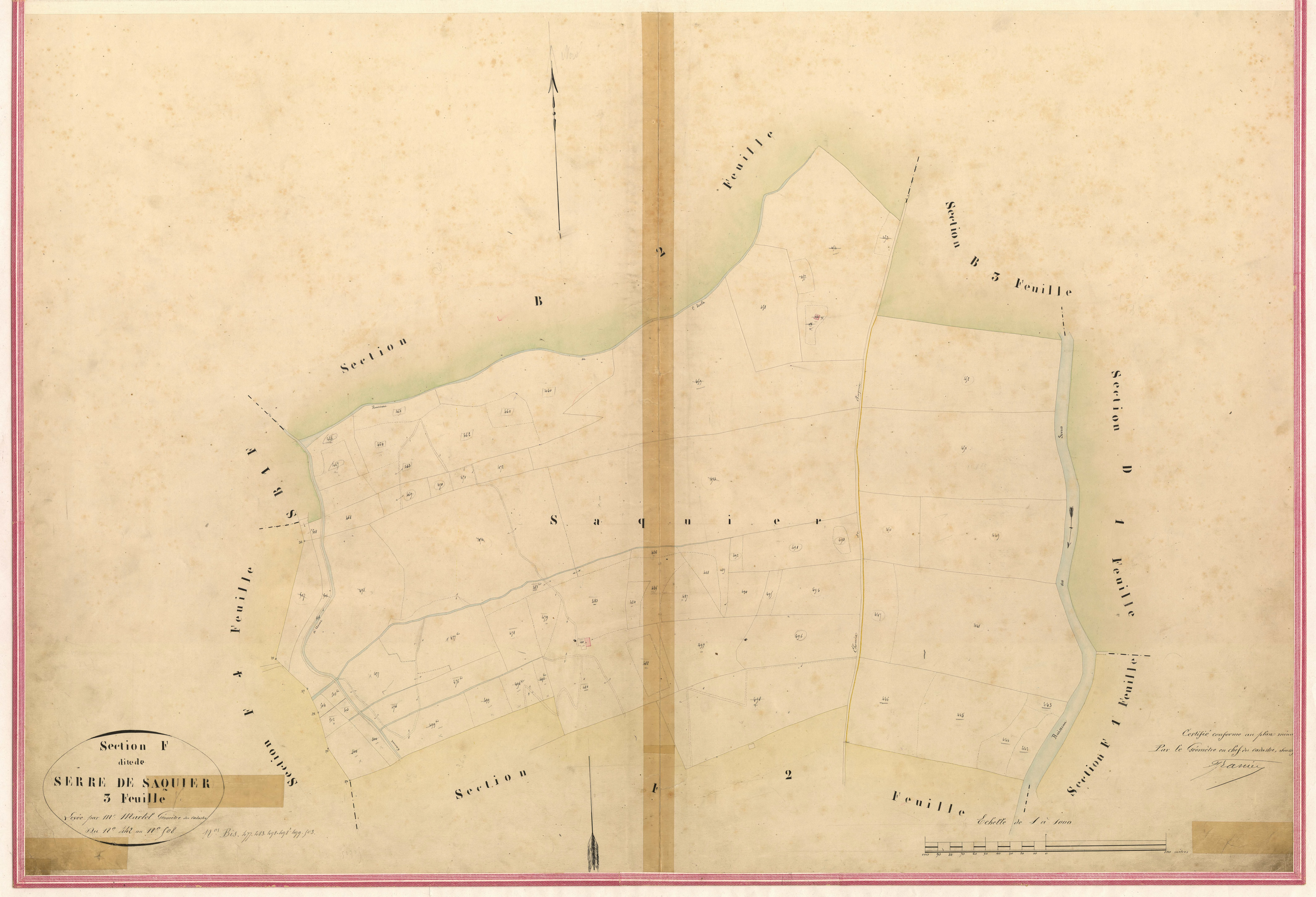 Serre de Saquier. - Plan de section, II-F3