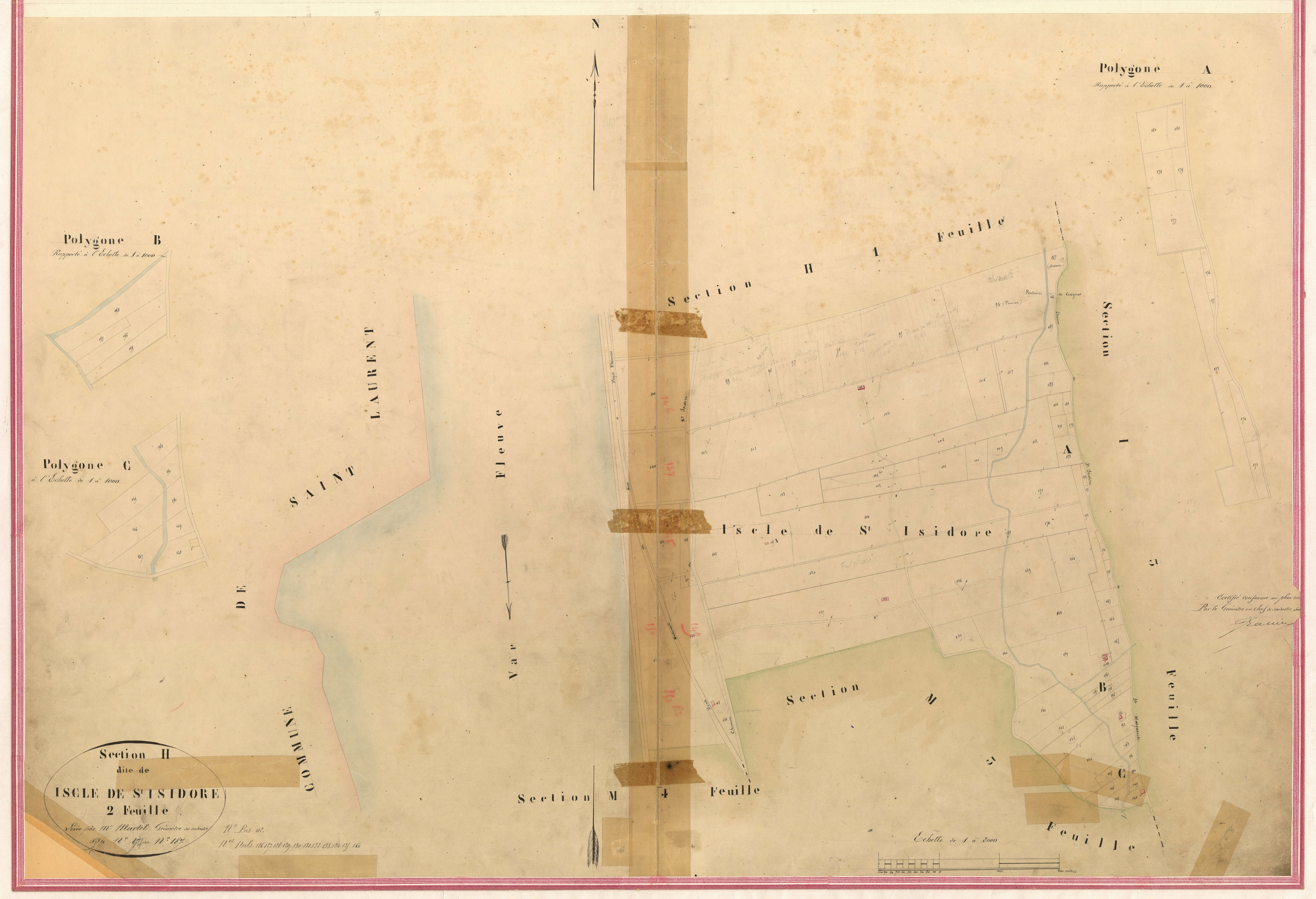 Iscle de Saint Isidore. - Plan de section, II-H2
