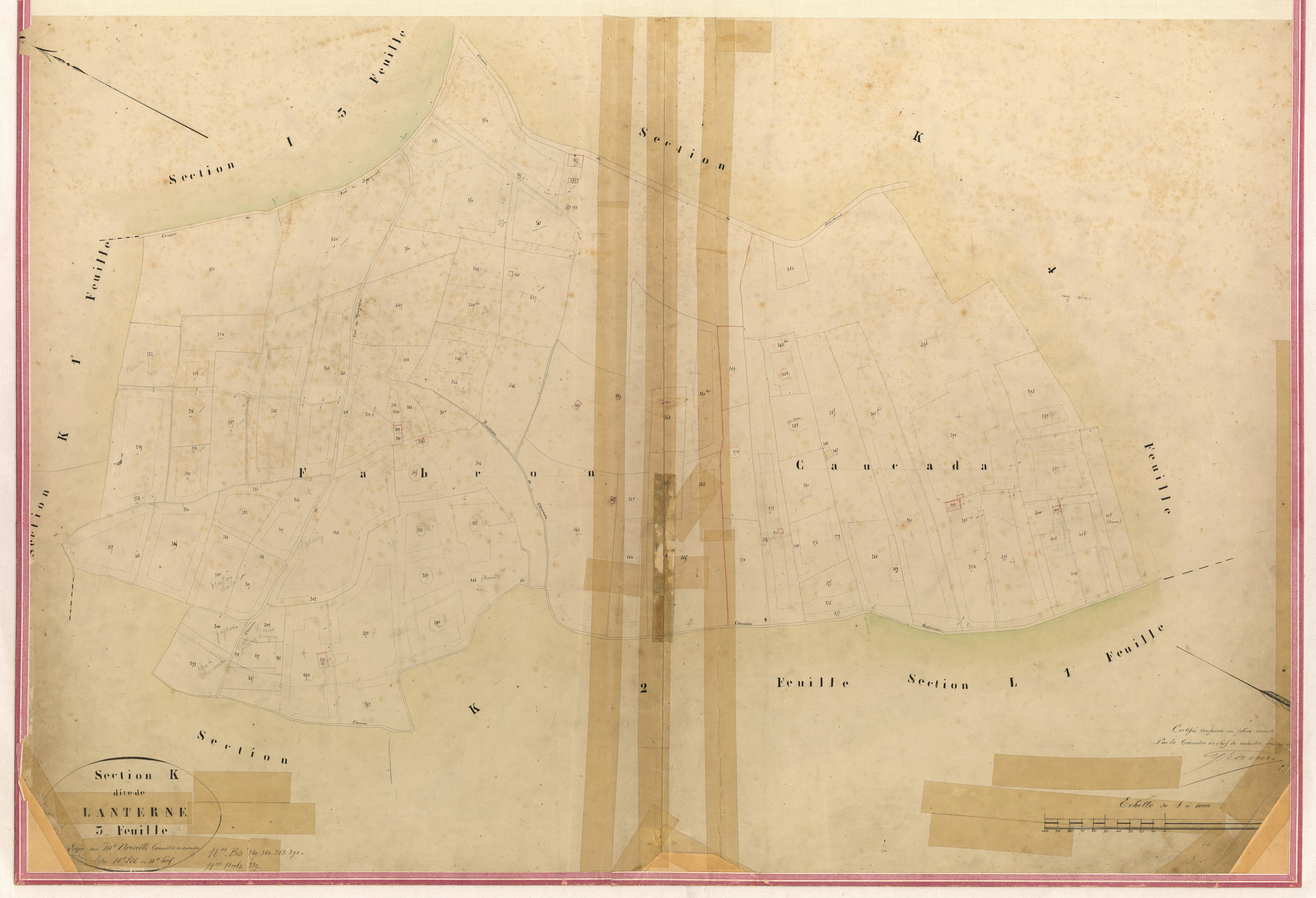 Lanterne. - Plan de section, II-K3