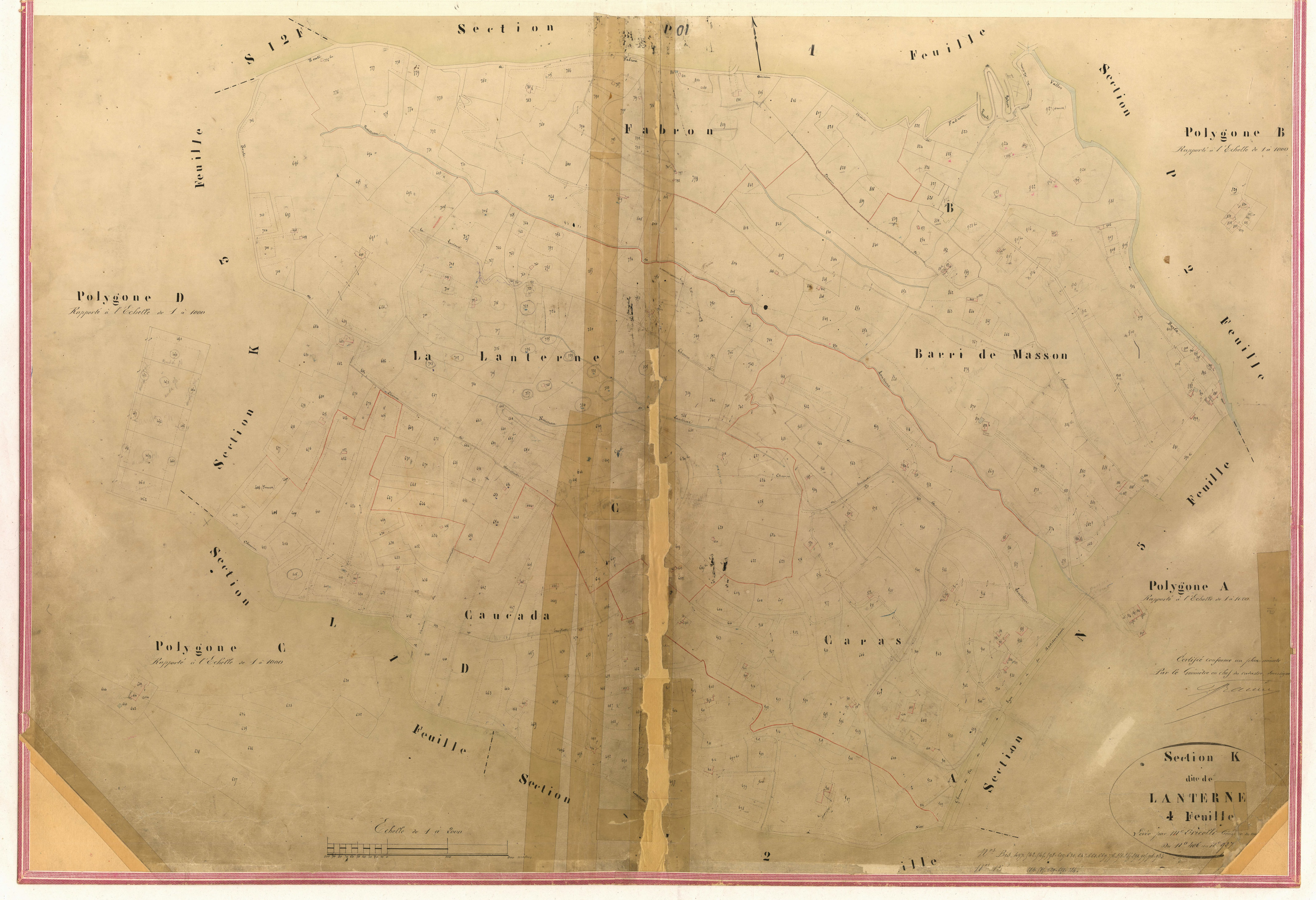 Lanterne. - Plan de section, II-K4