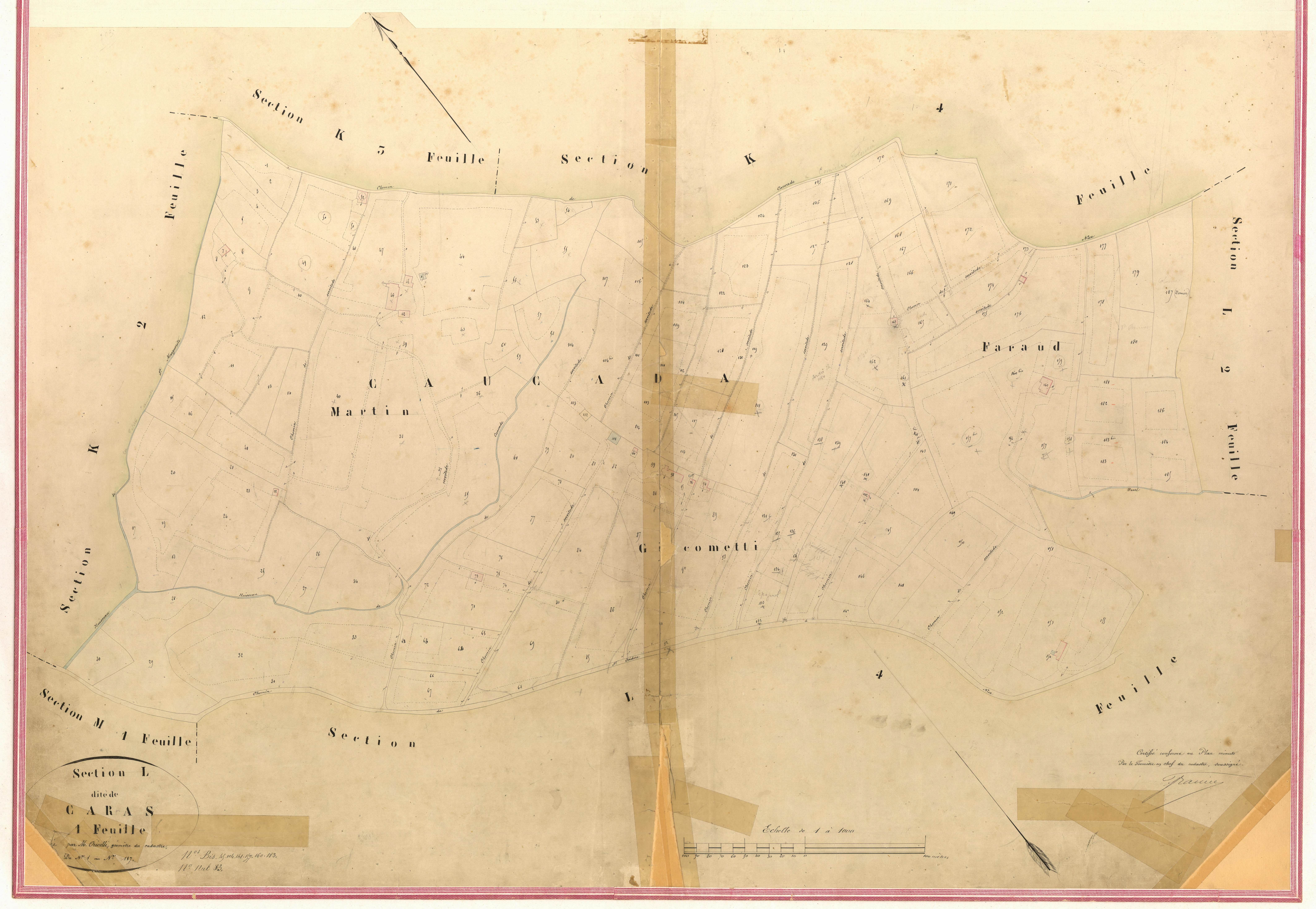 Carras. - Plan de section, II-L1