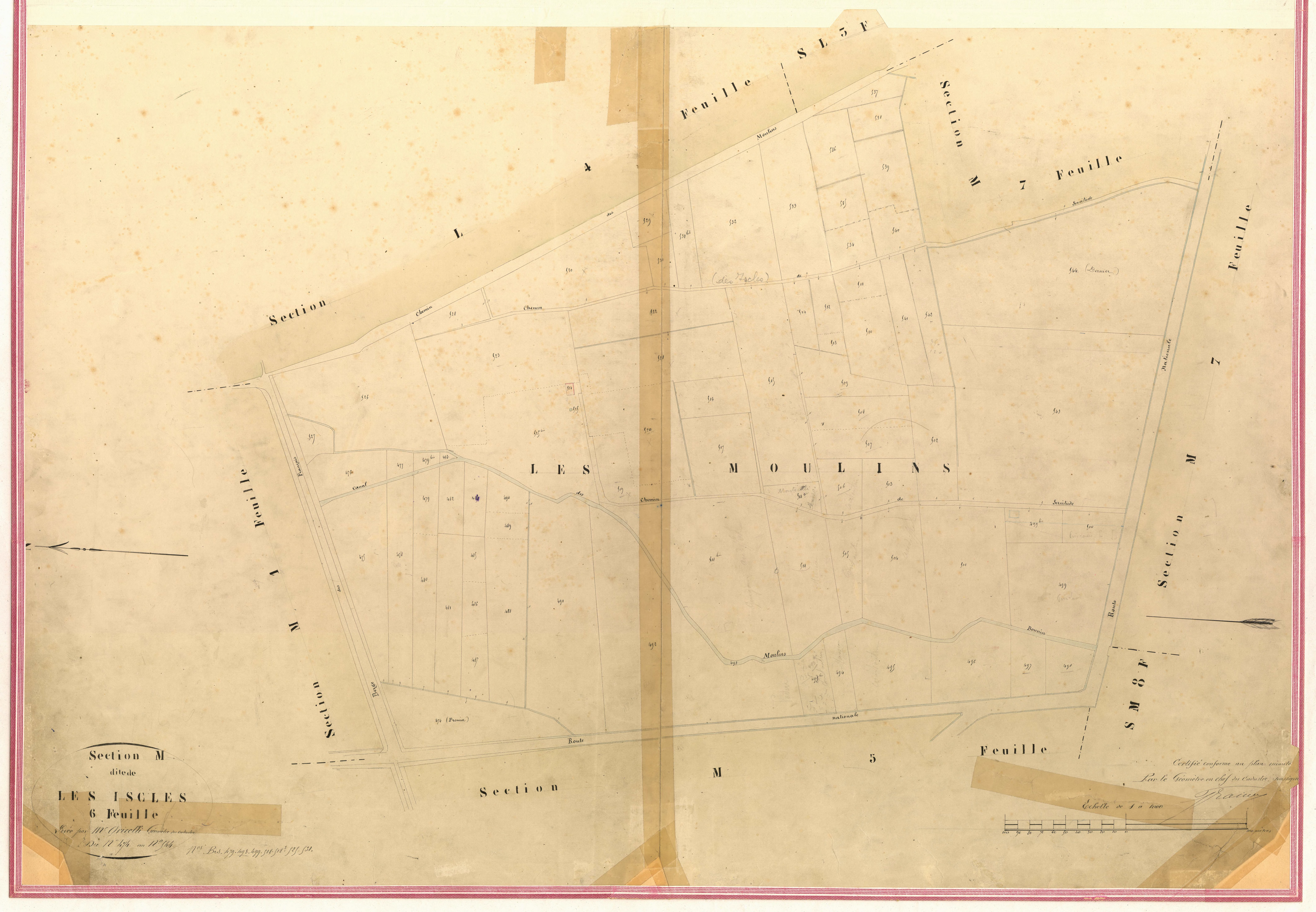 Iscles. - Plan de section, II-M6