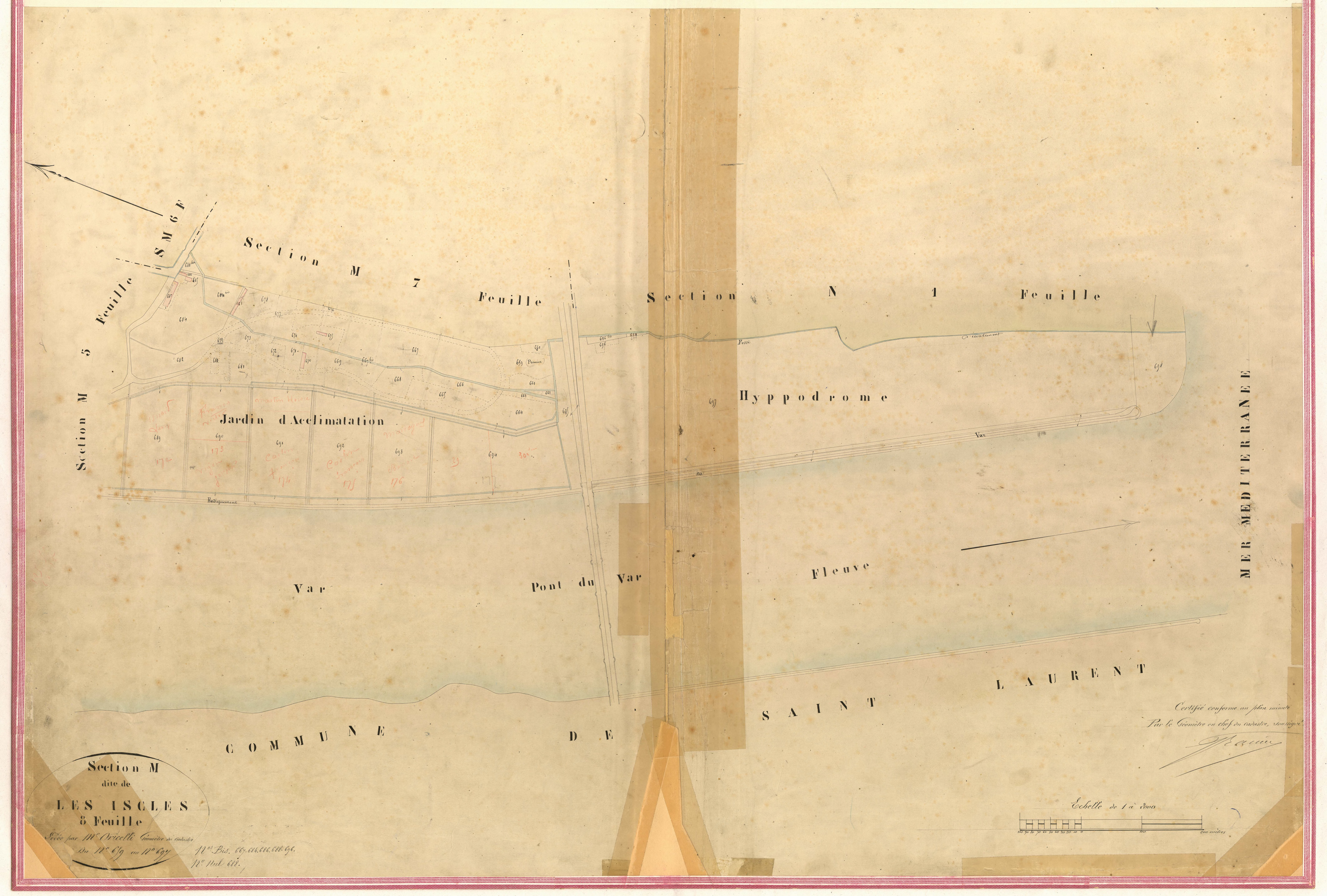 Iscles. - Plan de section, II-M8