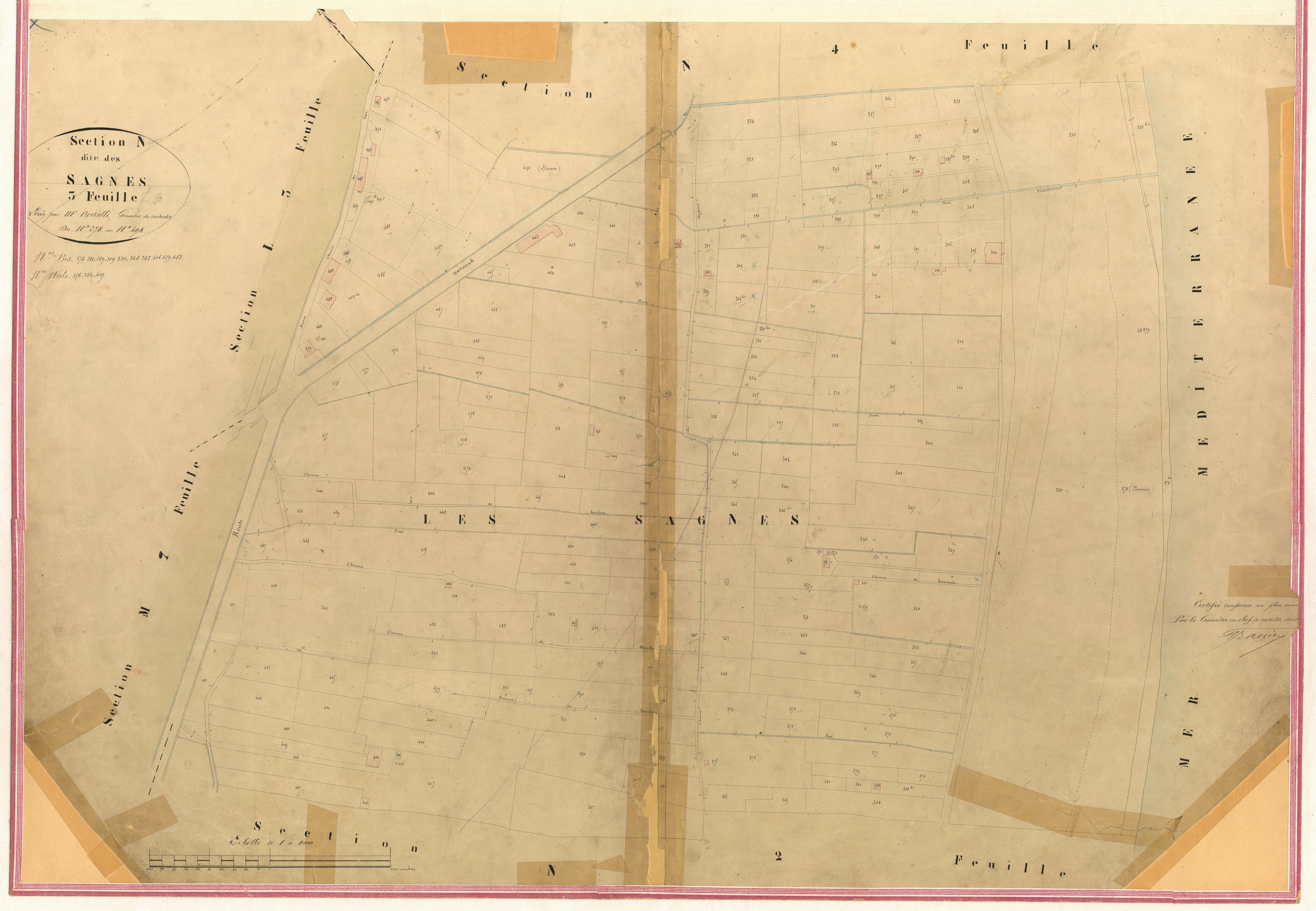 Sagnes. - Plan de section, II-N3