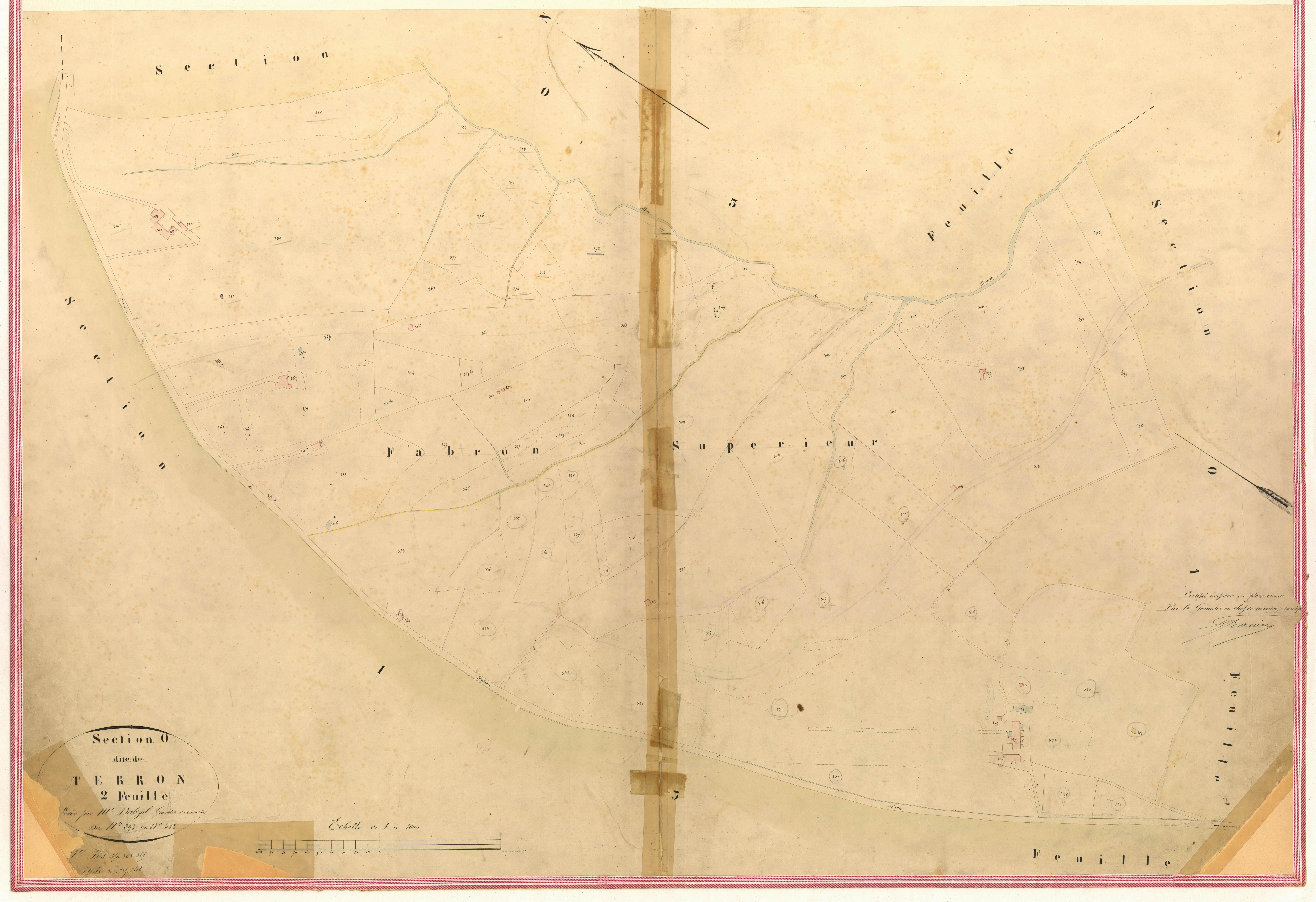 Terron. - Plan de section, II-O2