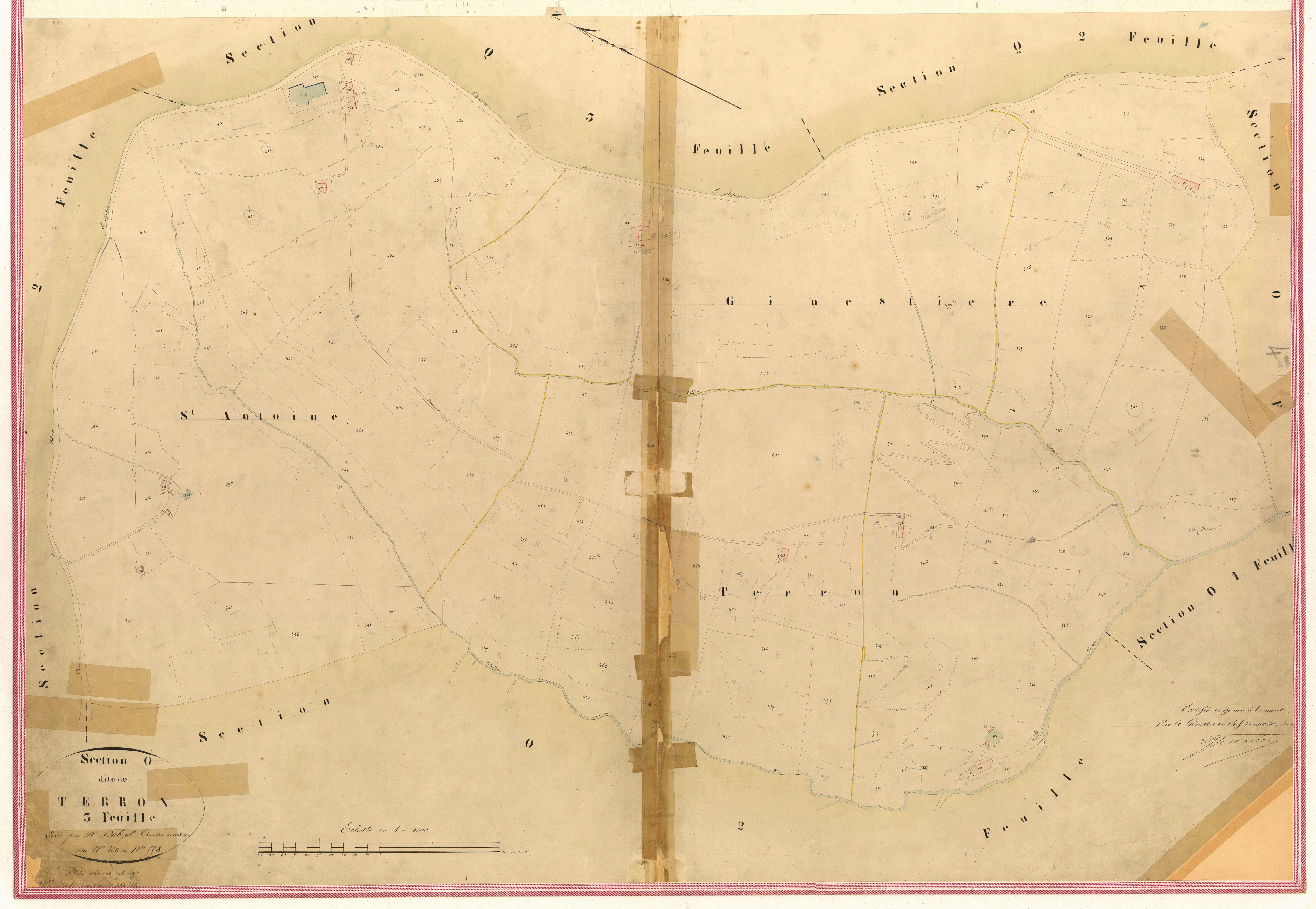Terron. - Plan de section, II-O3