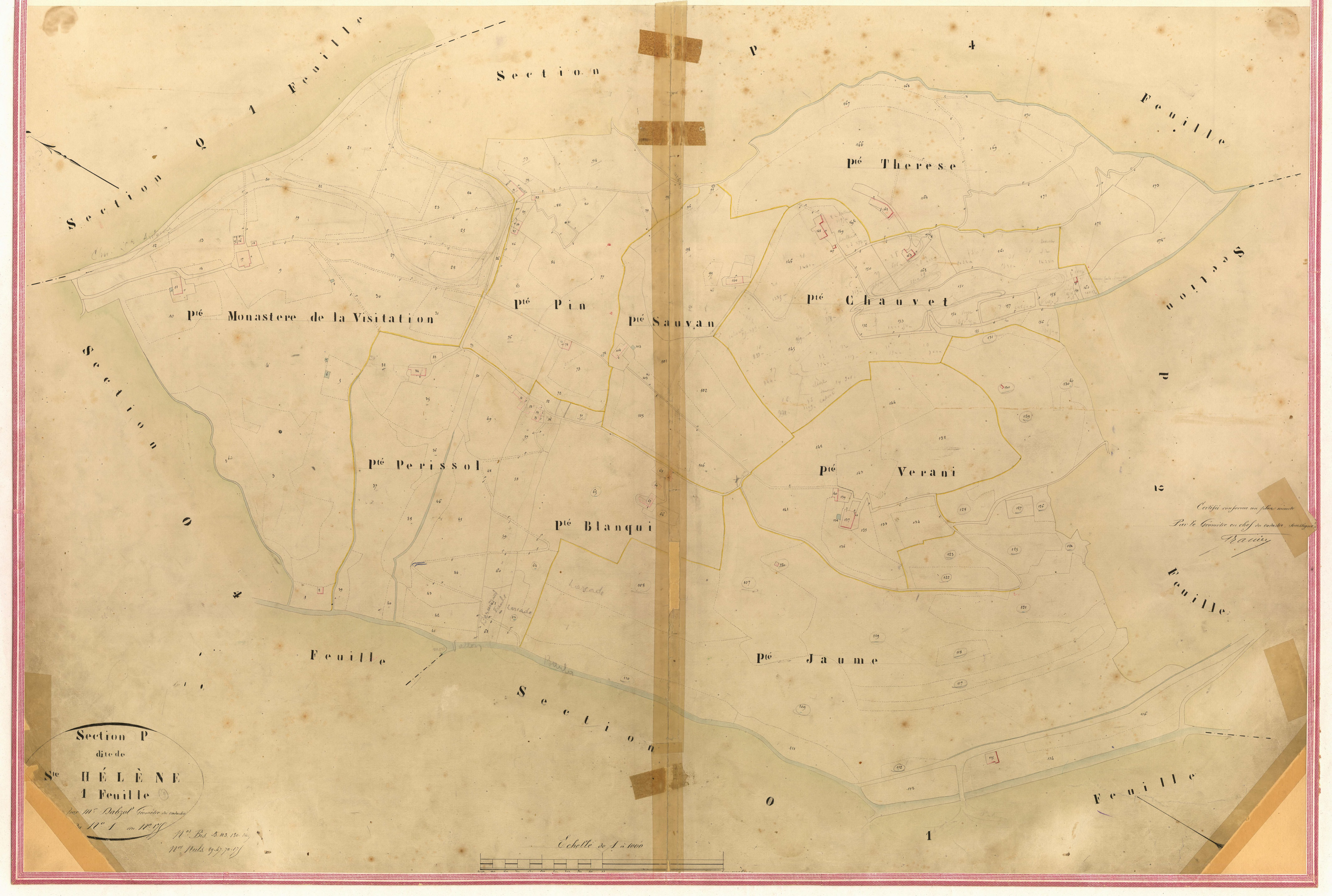 Sainte-Hélène. - Plan de section, II-P1