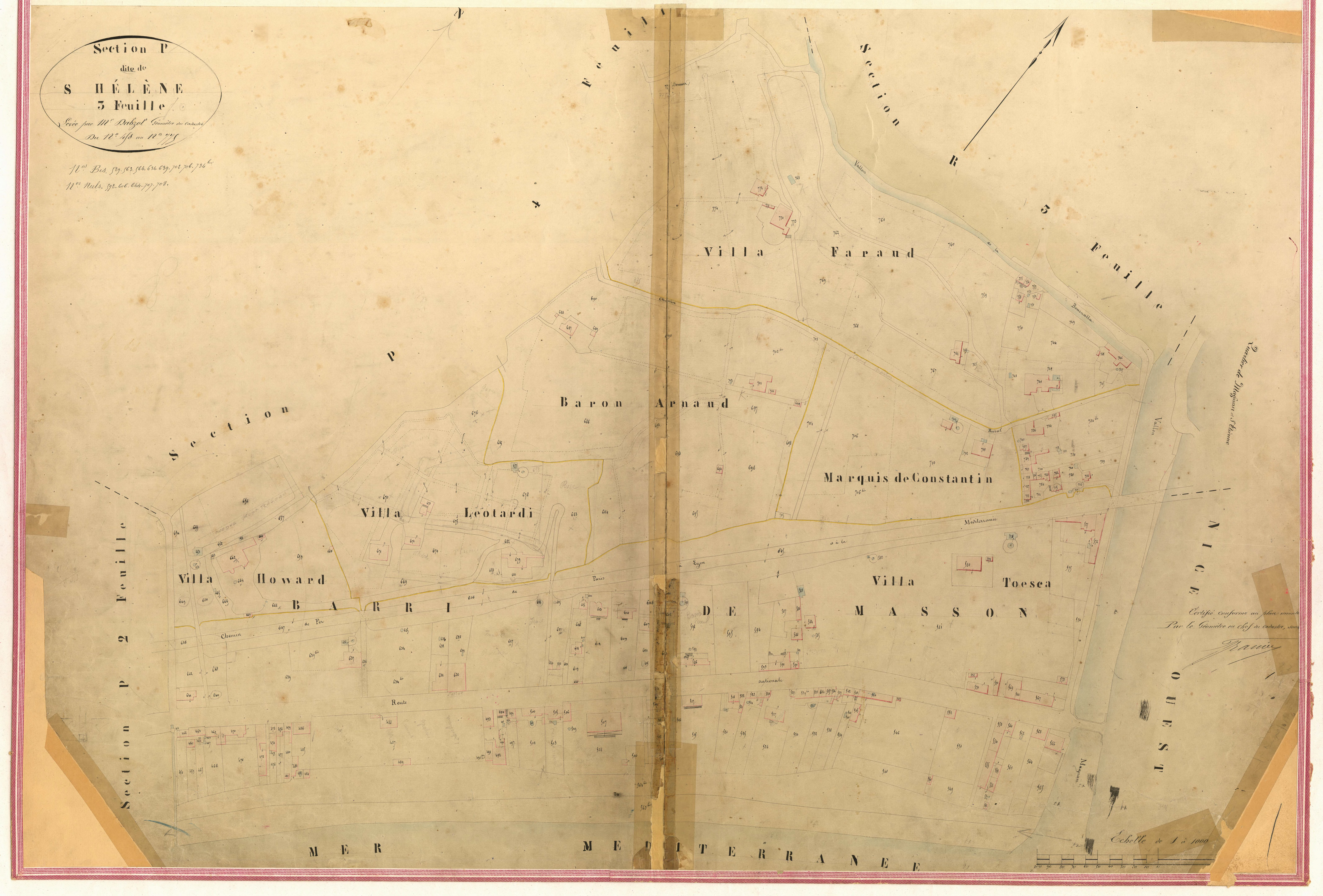 Sainte-Hélène. - Plan de section, II-P3