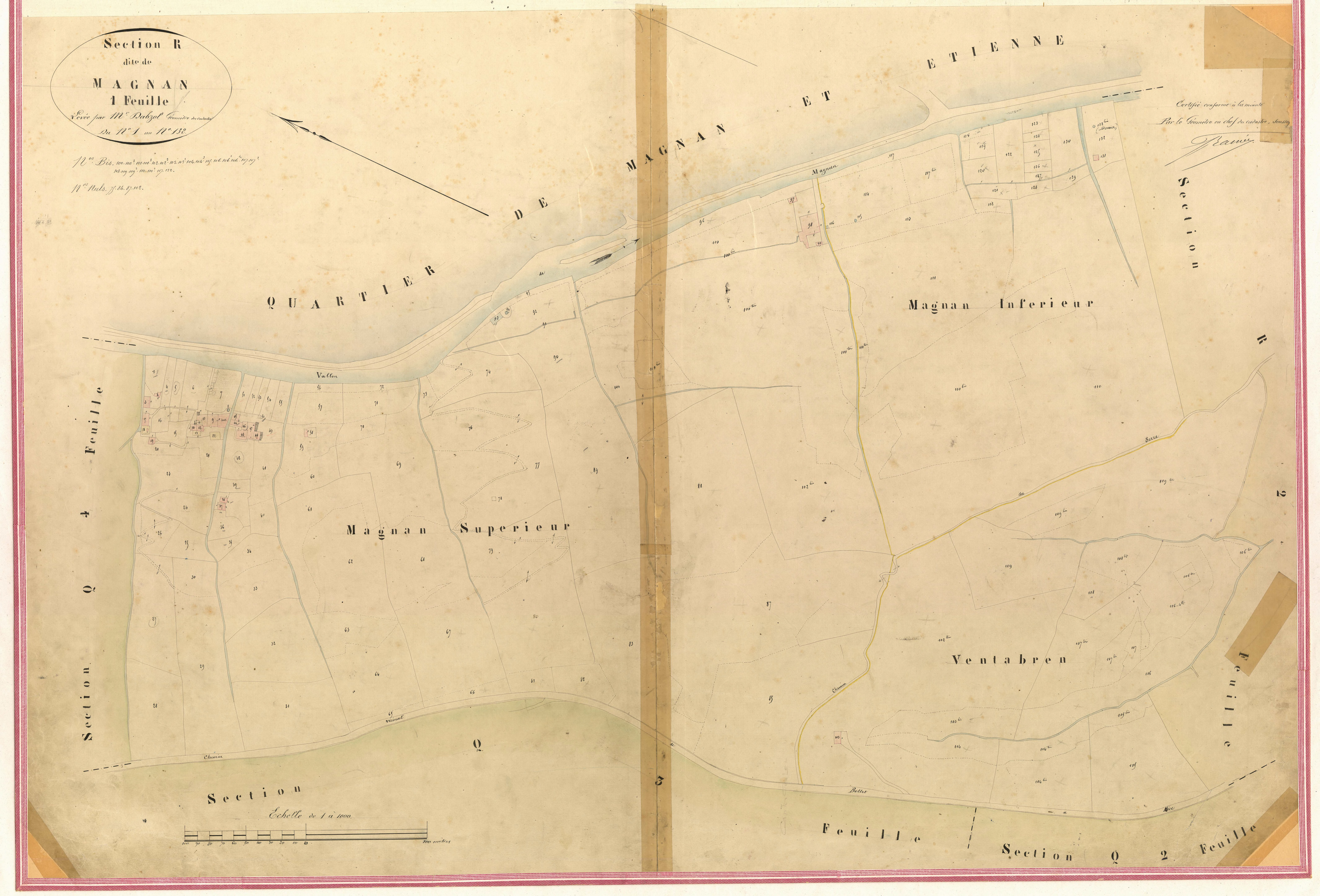 Magnan. - Plan de section, II-R1