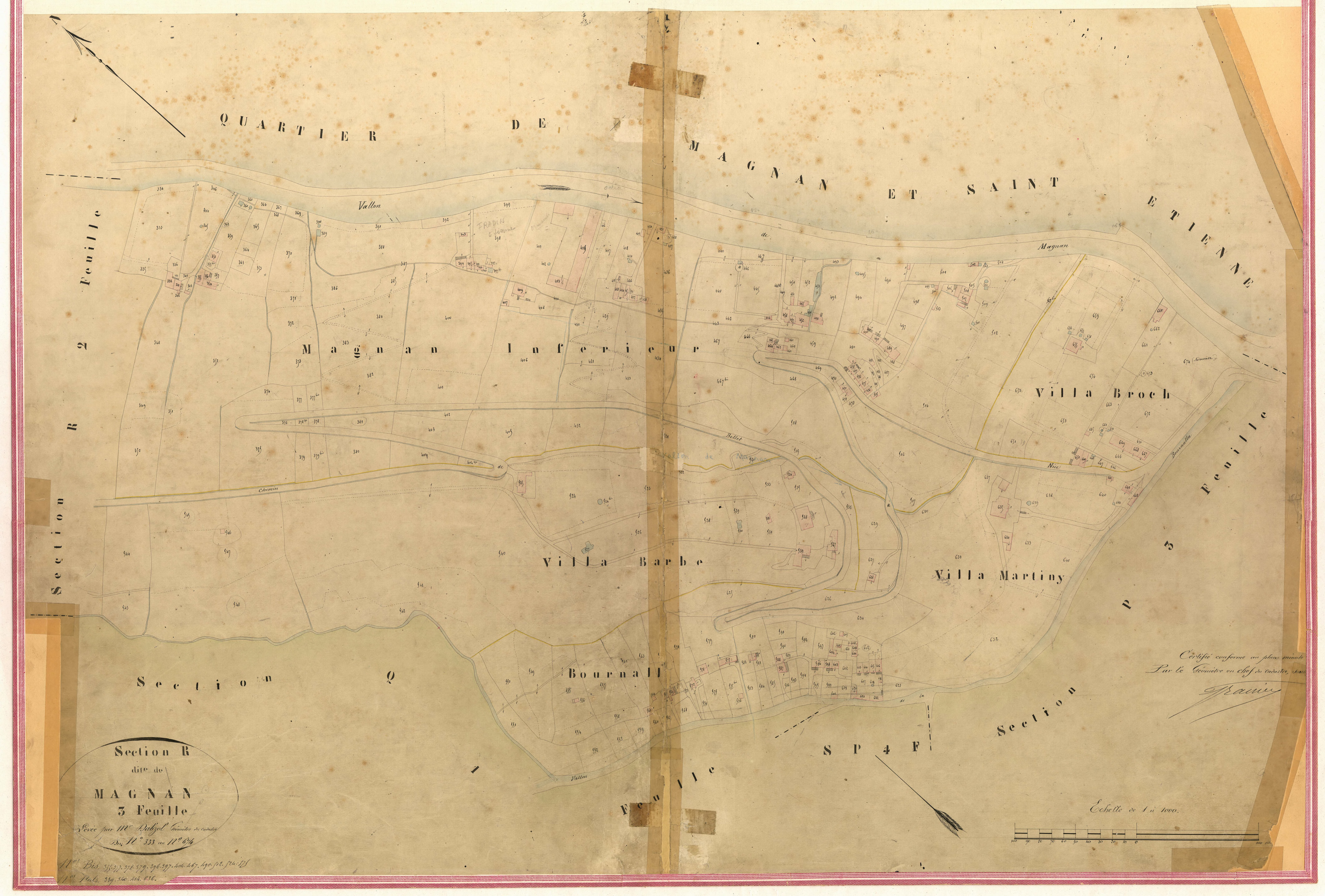 Magnan. - Plan de section, II-R3